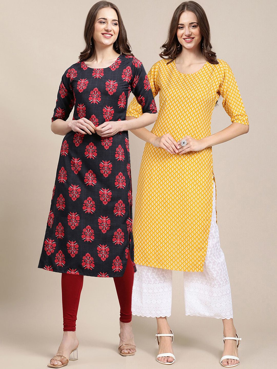 7threads KALINI Women Pack of 2 Crepe Kurta-picture-30