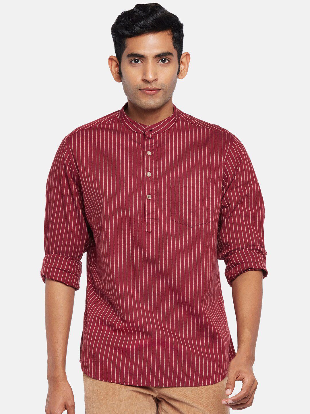 Byford By Pantaloons Pink Solid Slim Fit Casual Shirt - Buy Byford