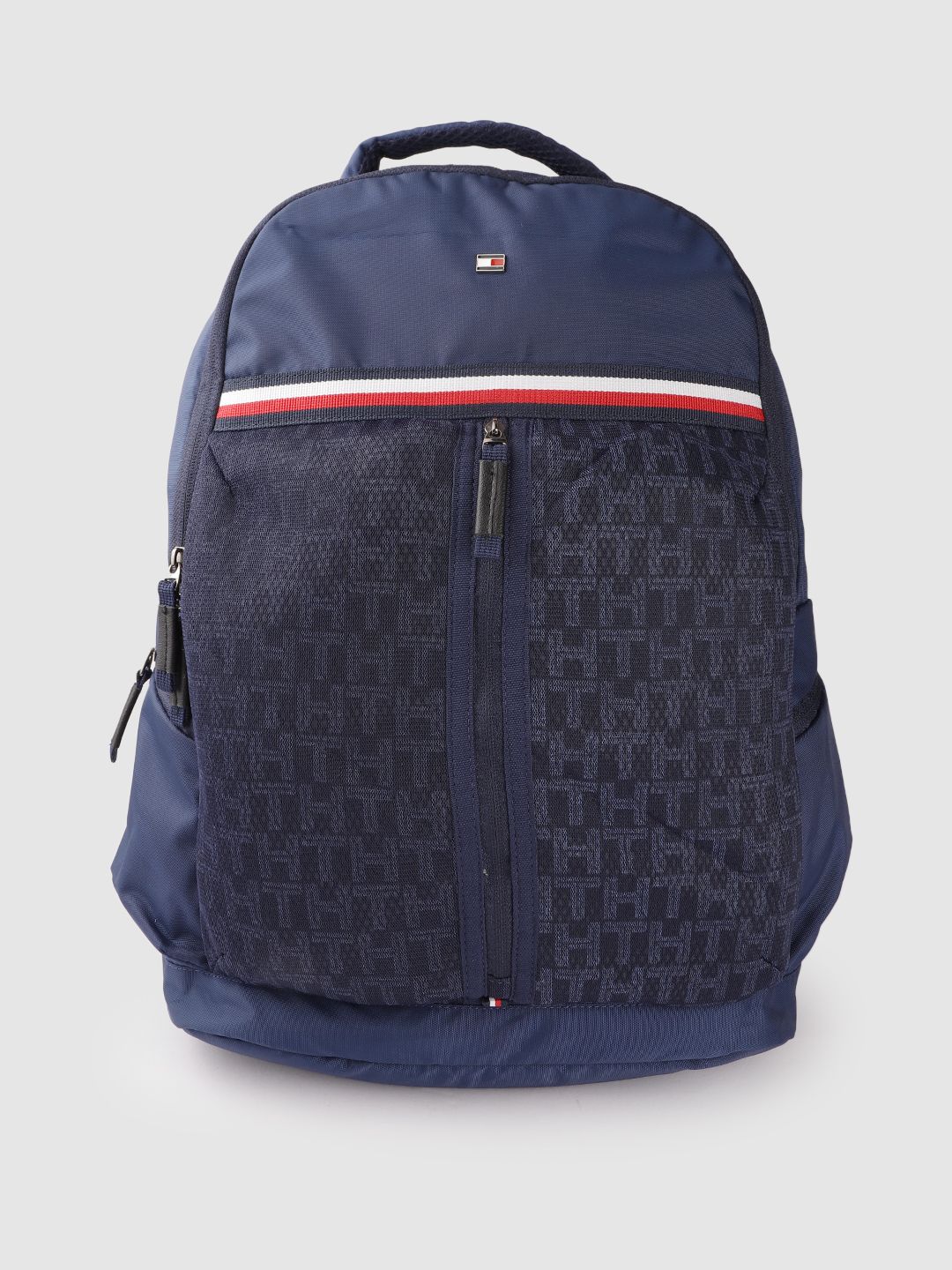 Tommy Hilfiger Unisex Navy Blue Brand Logo Backpack-picture-58