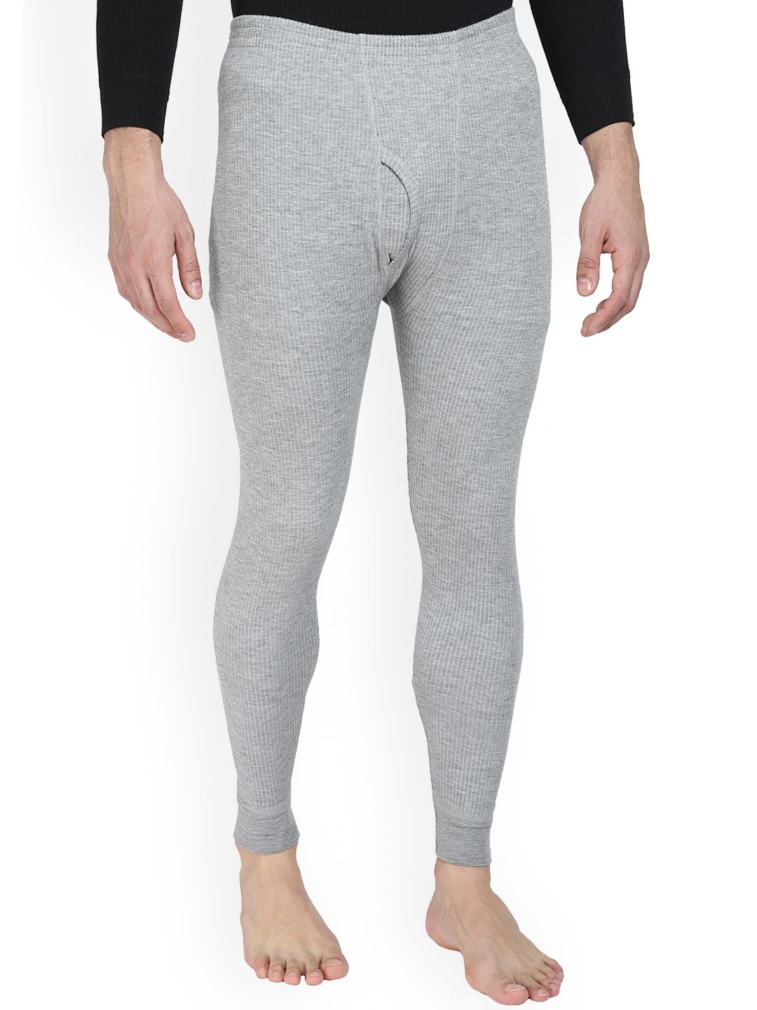 BODYCARE INSIDER Men Grey Solid Cotton Thermal Bottoms-picture-21