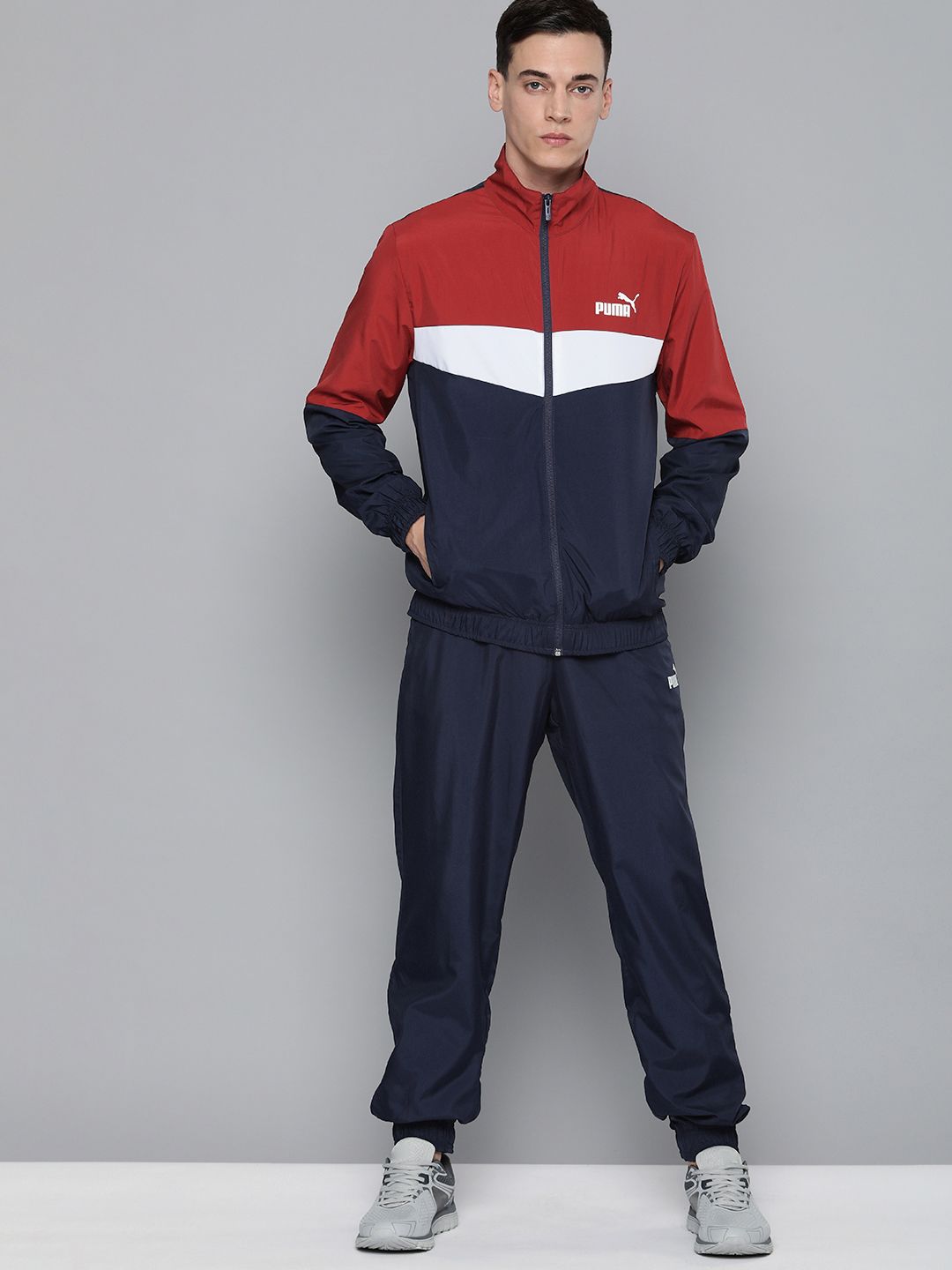 Puma Men Colourblocked Woven Premium Track Suit-image-10