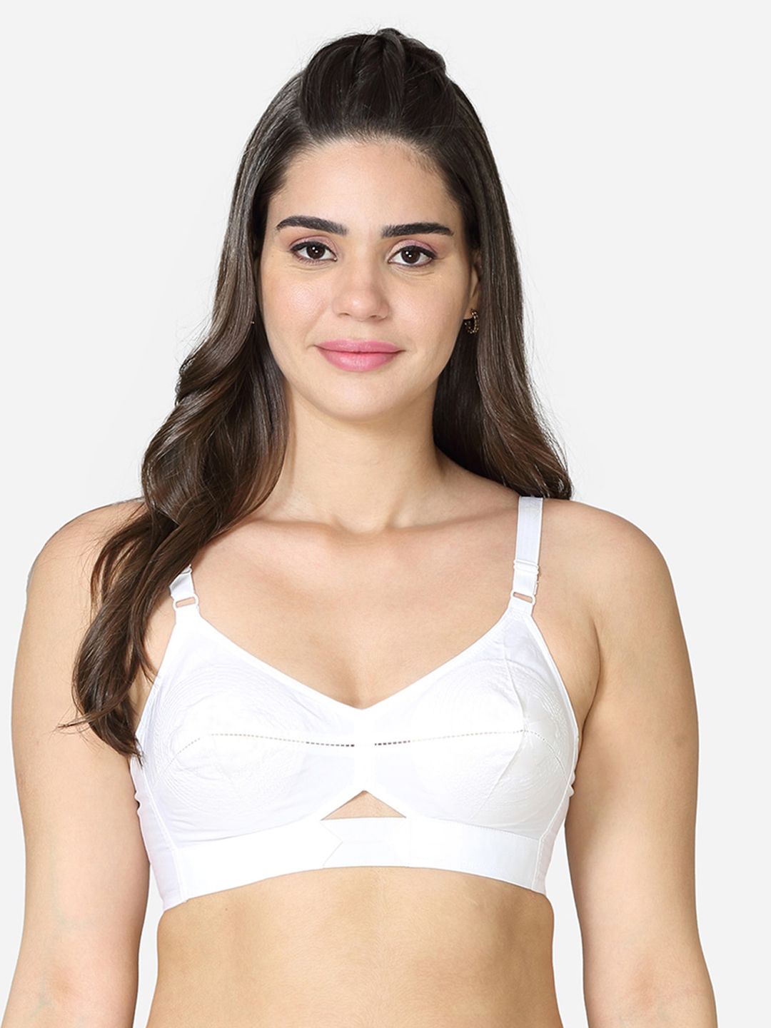 VStar White Solid Non Padded & Non Wired Bra
