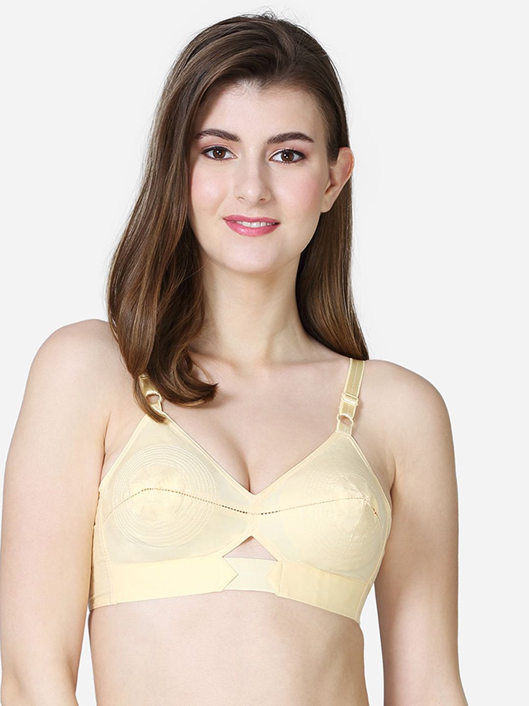 VStar Nude-Coloured Non Padded & Non Wired Solid Bra