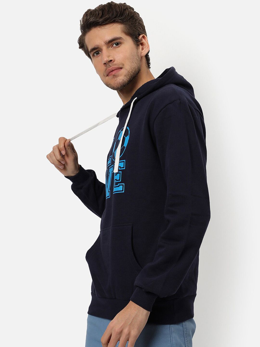 CAHOOT Men Navy Blue Printed Hooded Sweatshirt-picture-31