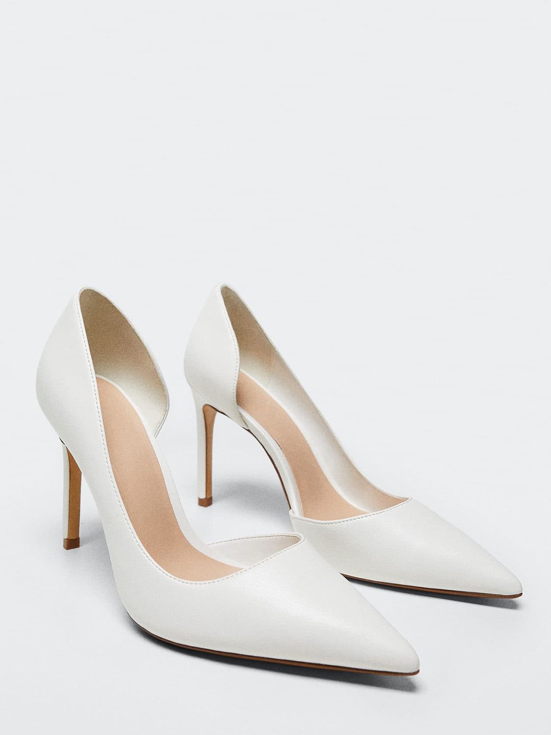 MANGO White Solid Formal Sustainable Stiletto Pumps - Price History