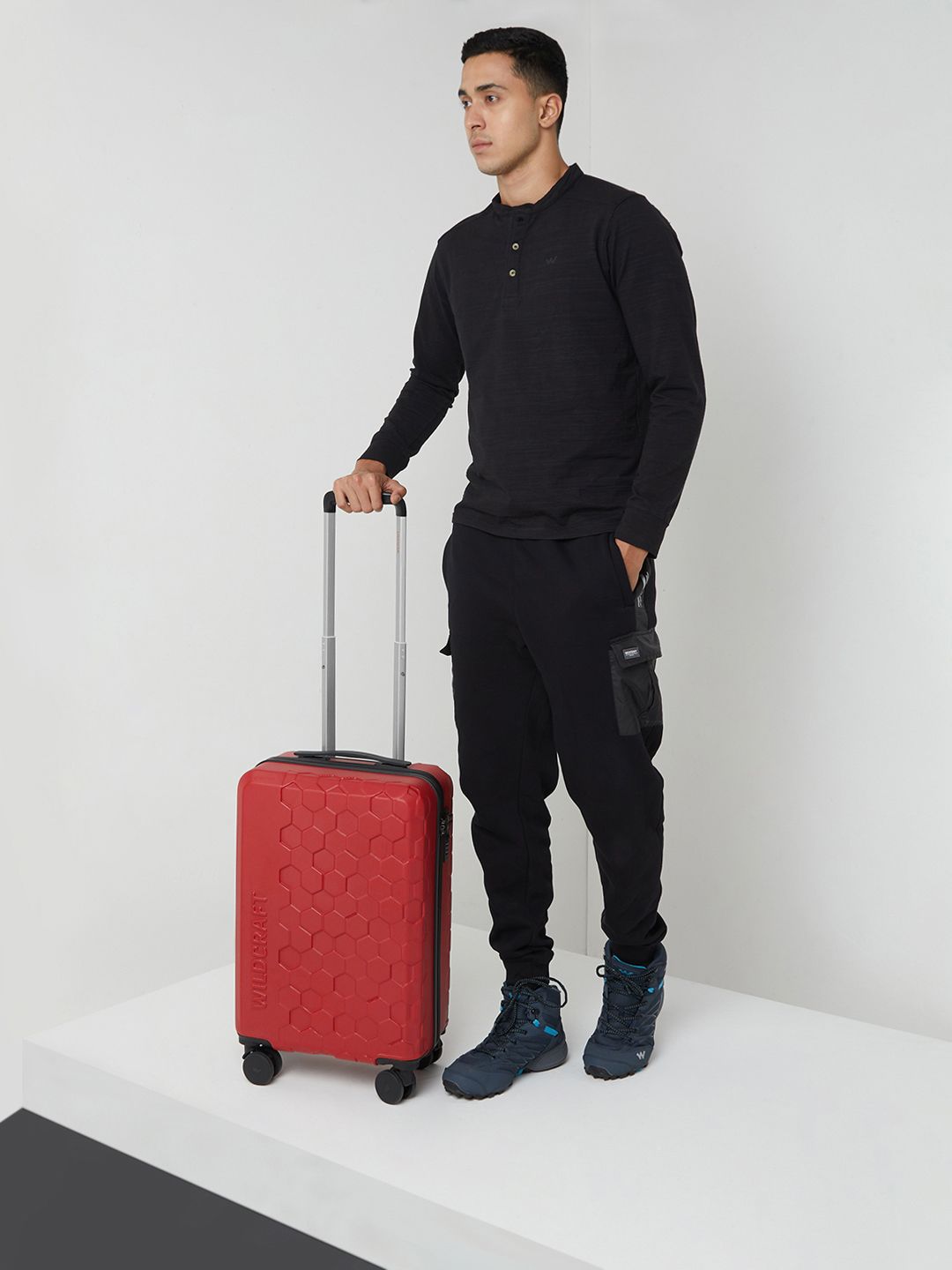 Wildcraft Pyxis Textured Hard  Sided Cabin Trolley Suitcase-image-28