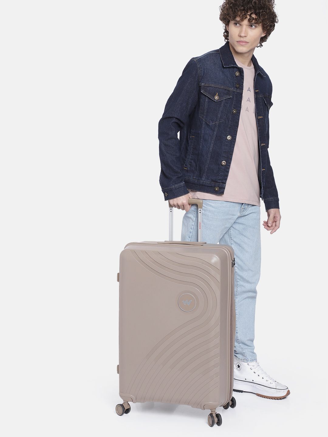 Wildcraft Taupe Textured Onyx Large Trolley Suitcase-picture-25