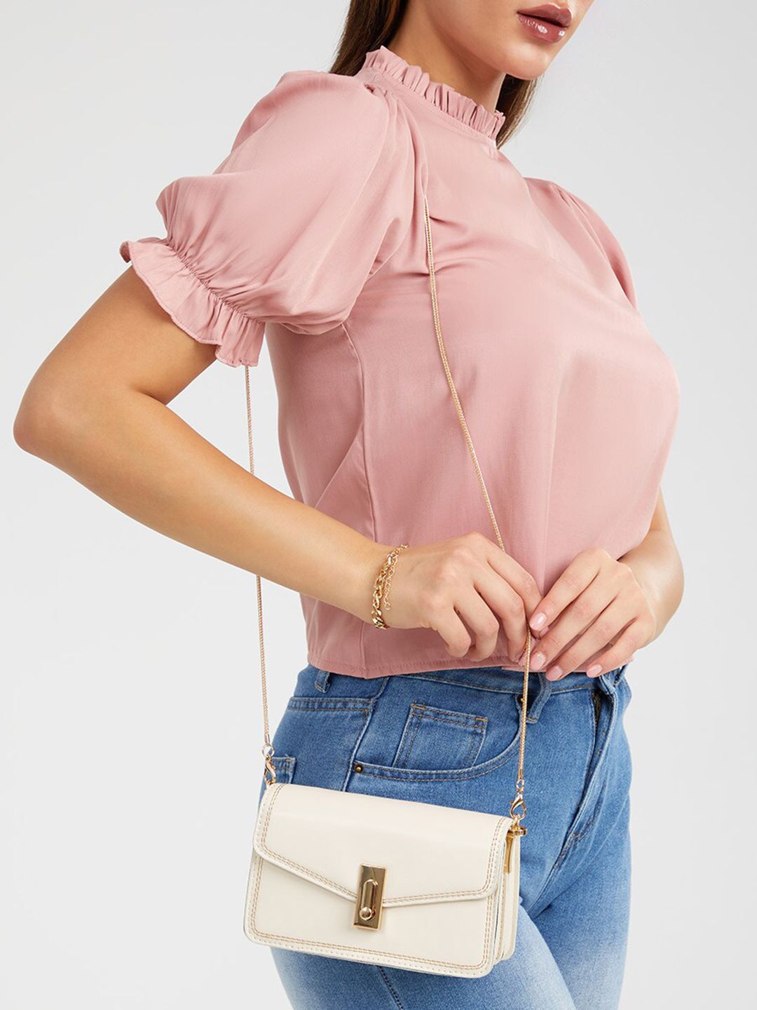Styli Stitched Gold Detailed Crossbody Bag-picture-45