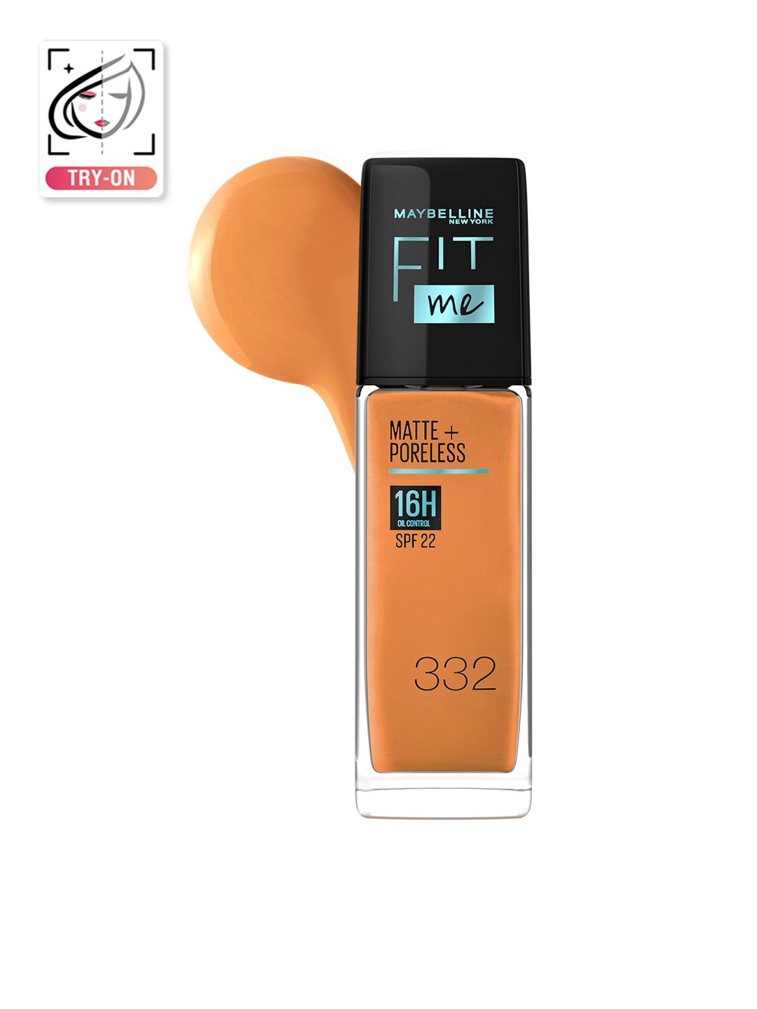 Maybelline New York Fit Me Matte Poreless Liquid Foundation - Golden Caramel 332 30ml