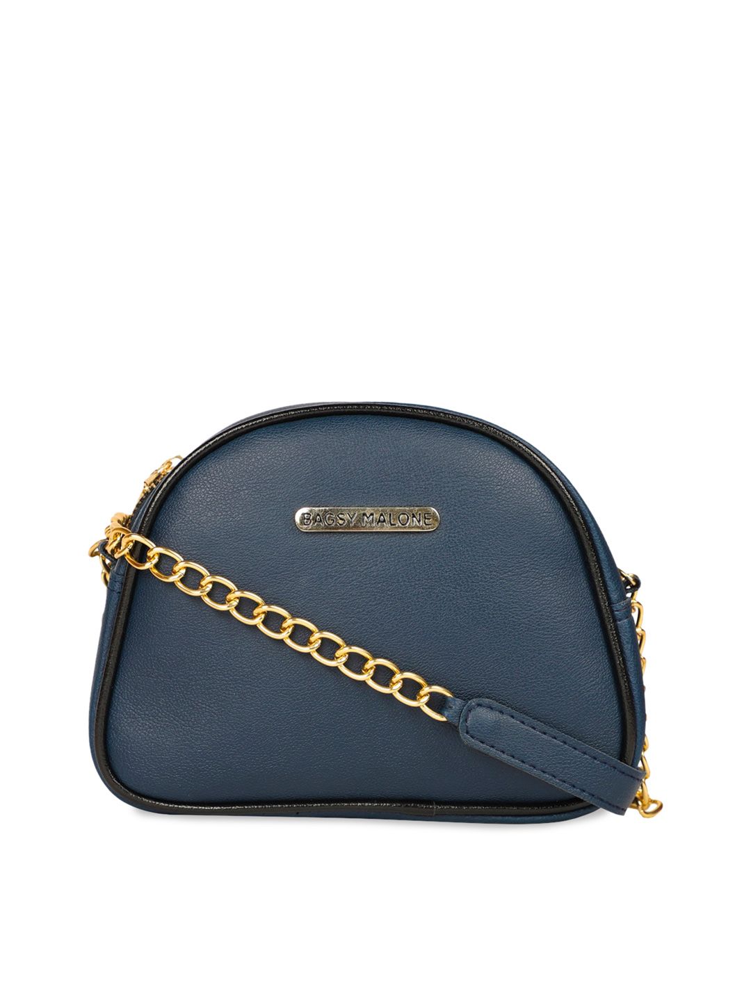 Bagsy Malone Blue PU Structured Sling Bag-picture-25