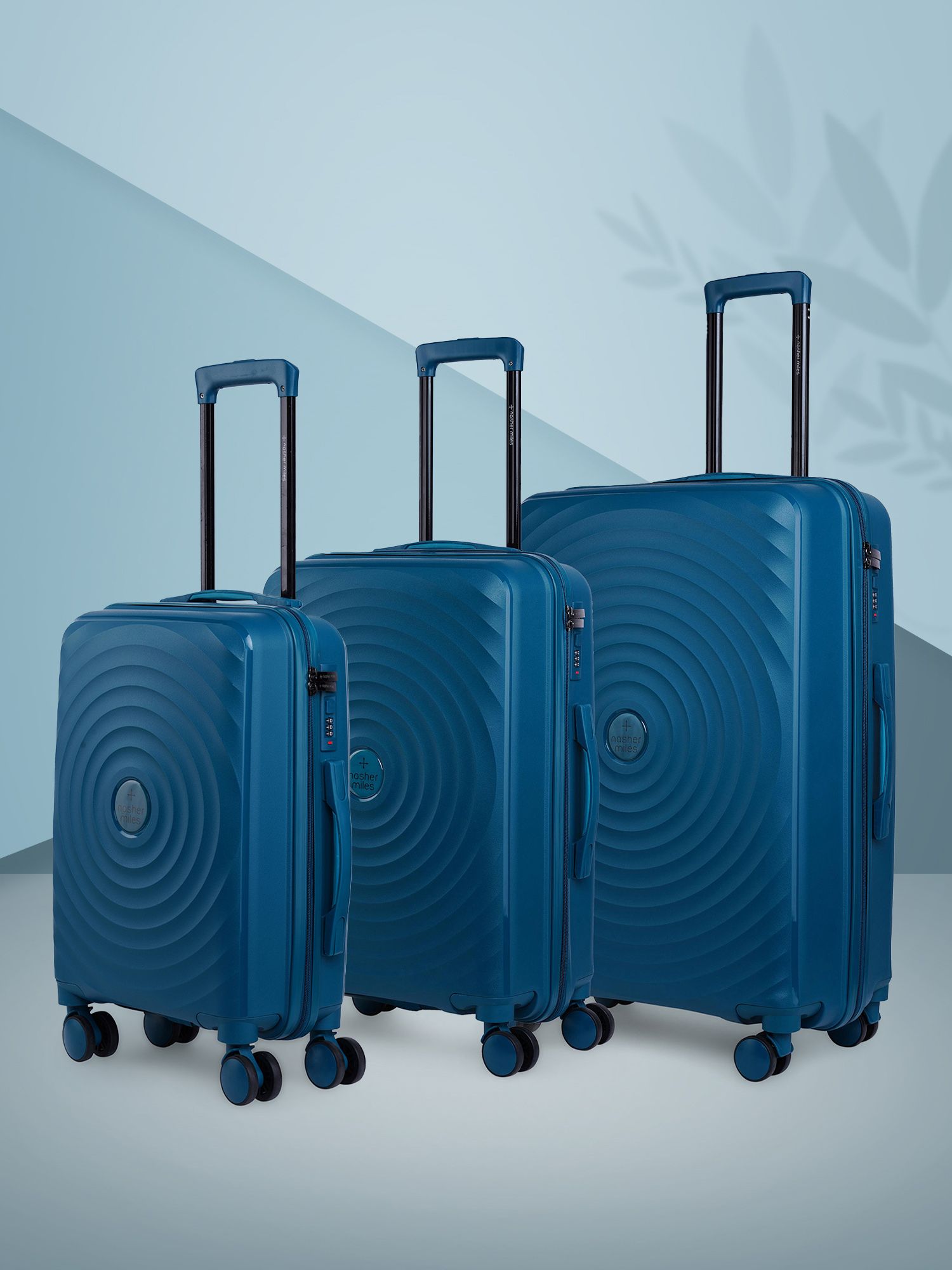 Nasher Miles Set Of 3 Goa Textured Hard Trolley Bag-picture-22