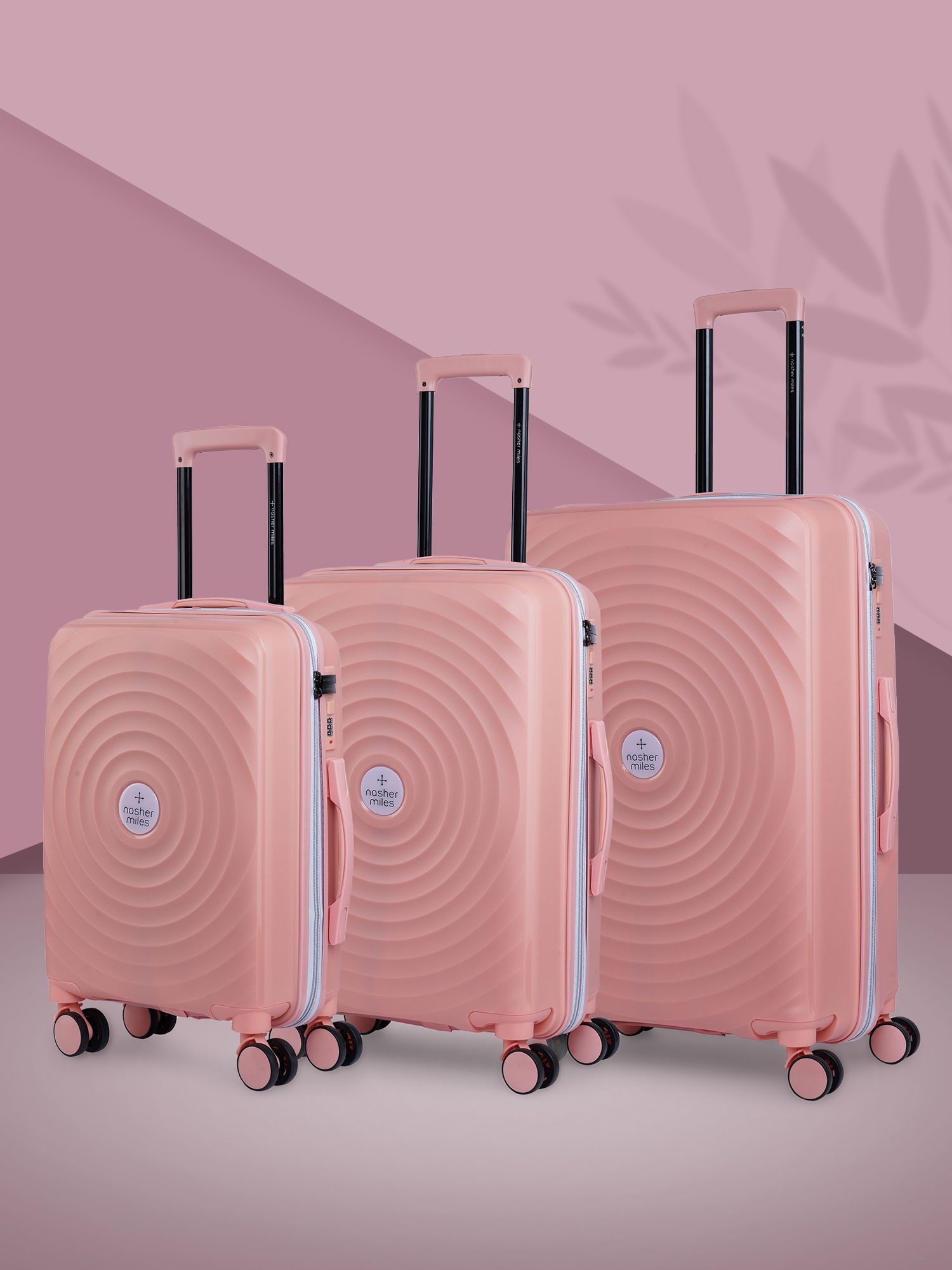 Nasher Miles Goa Set Of 3 Textured Hard-Sided Trolley Bag-picture-40