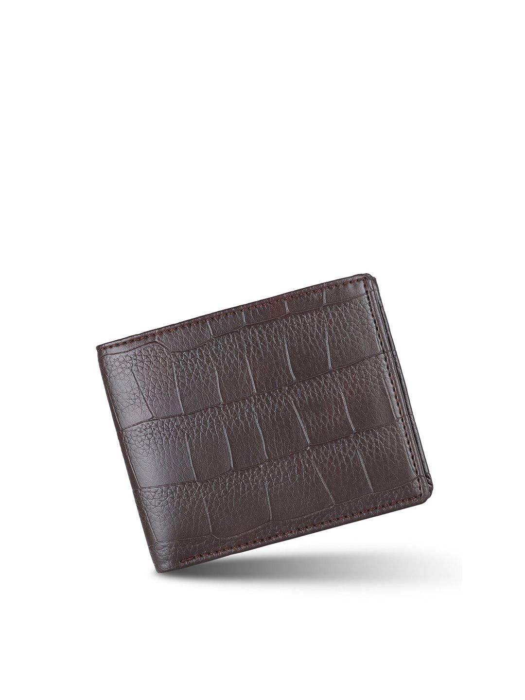 Buy Louis Philippe Men Croc-Embossed Bi-Fold Wallet at Redfynd