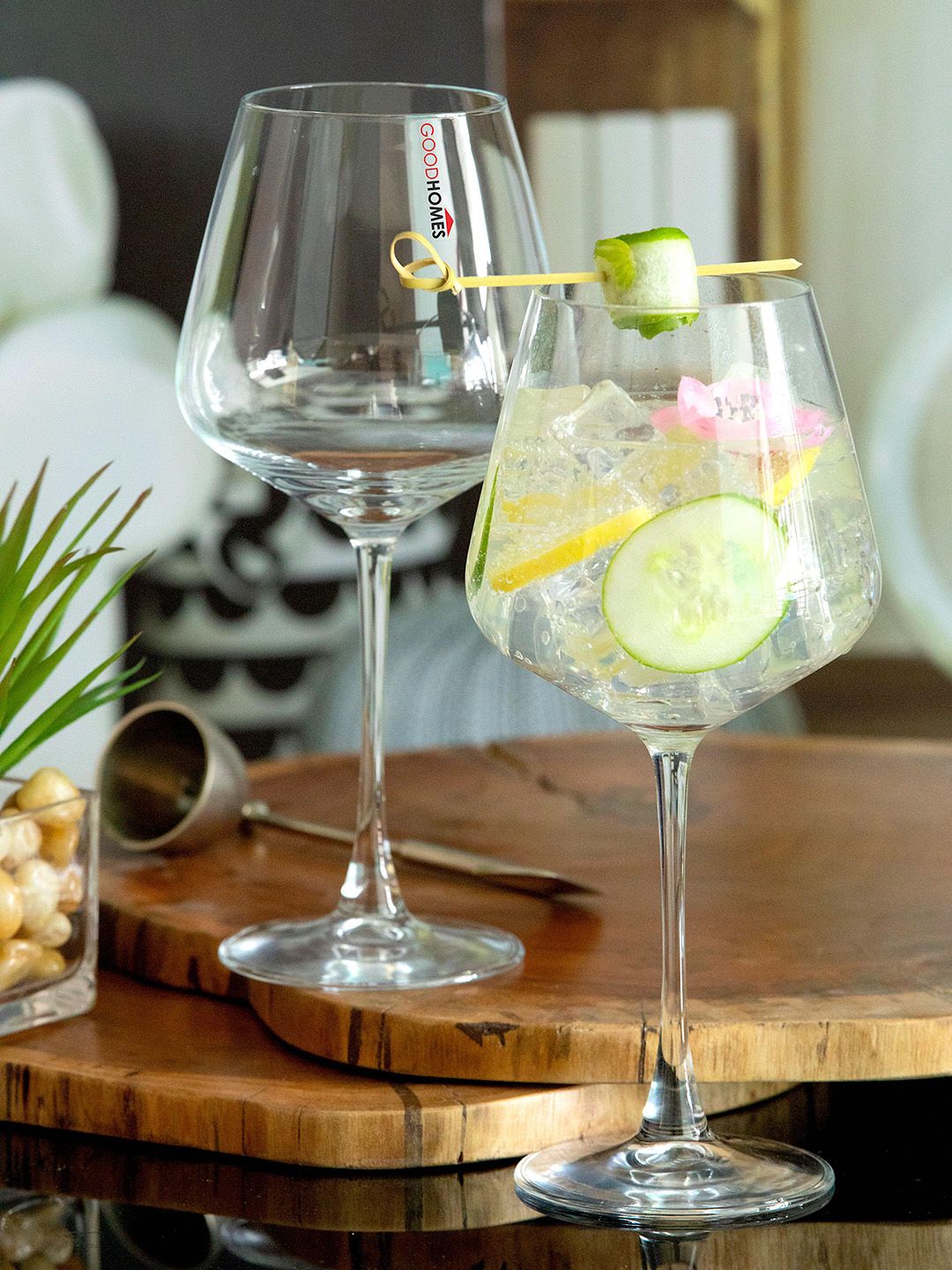 GOODHOMES Transparent Set Of 6 Solid Glass Wine Glasses 590 ml-image-17