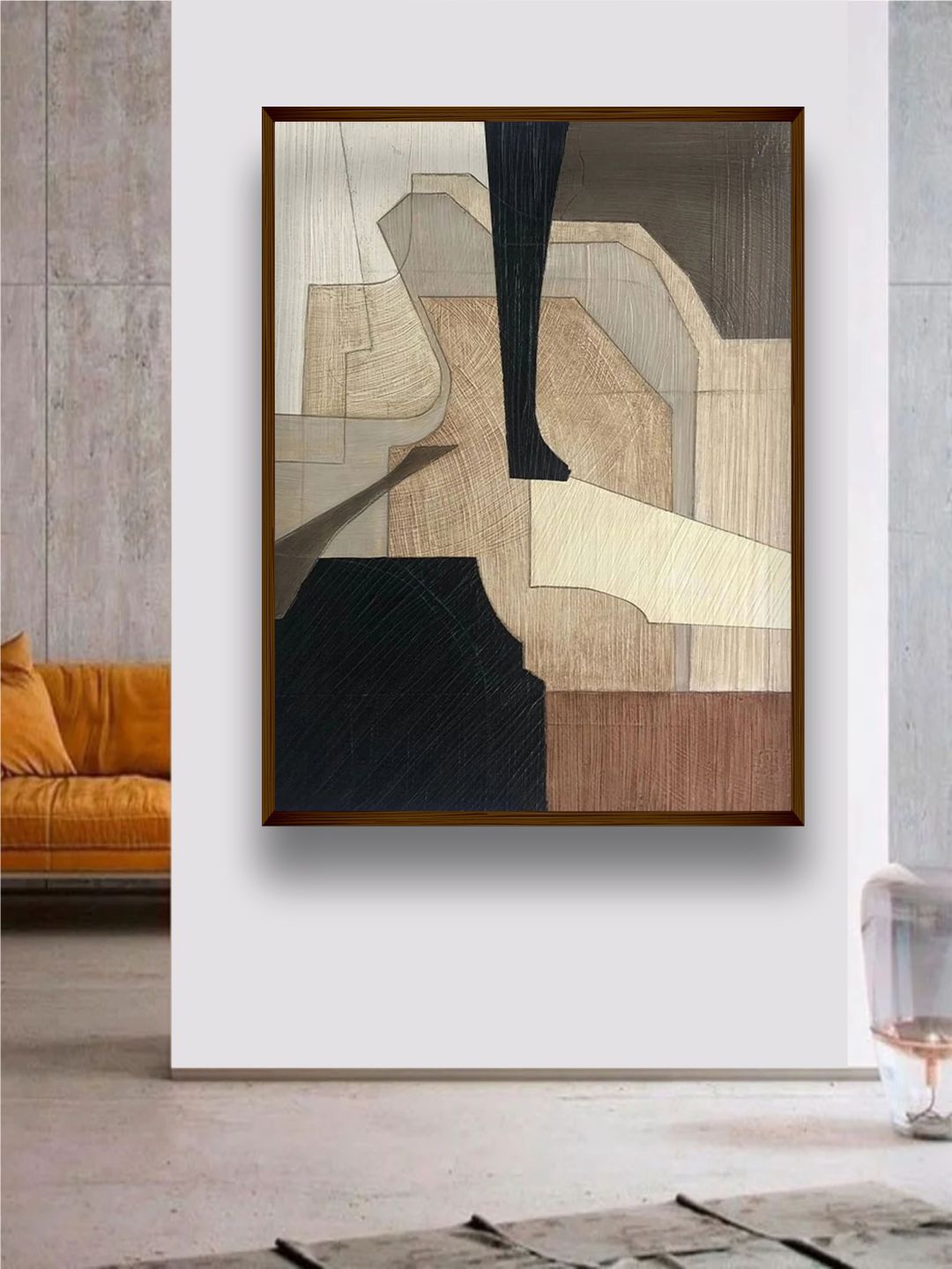 The Art House Black & Brown Abstract Wall Art-picture-35