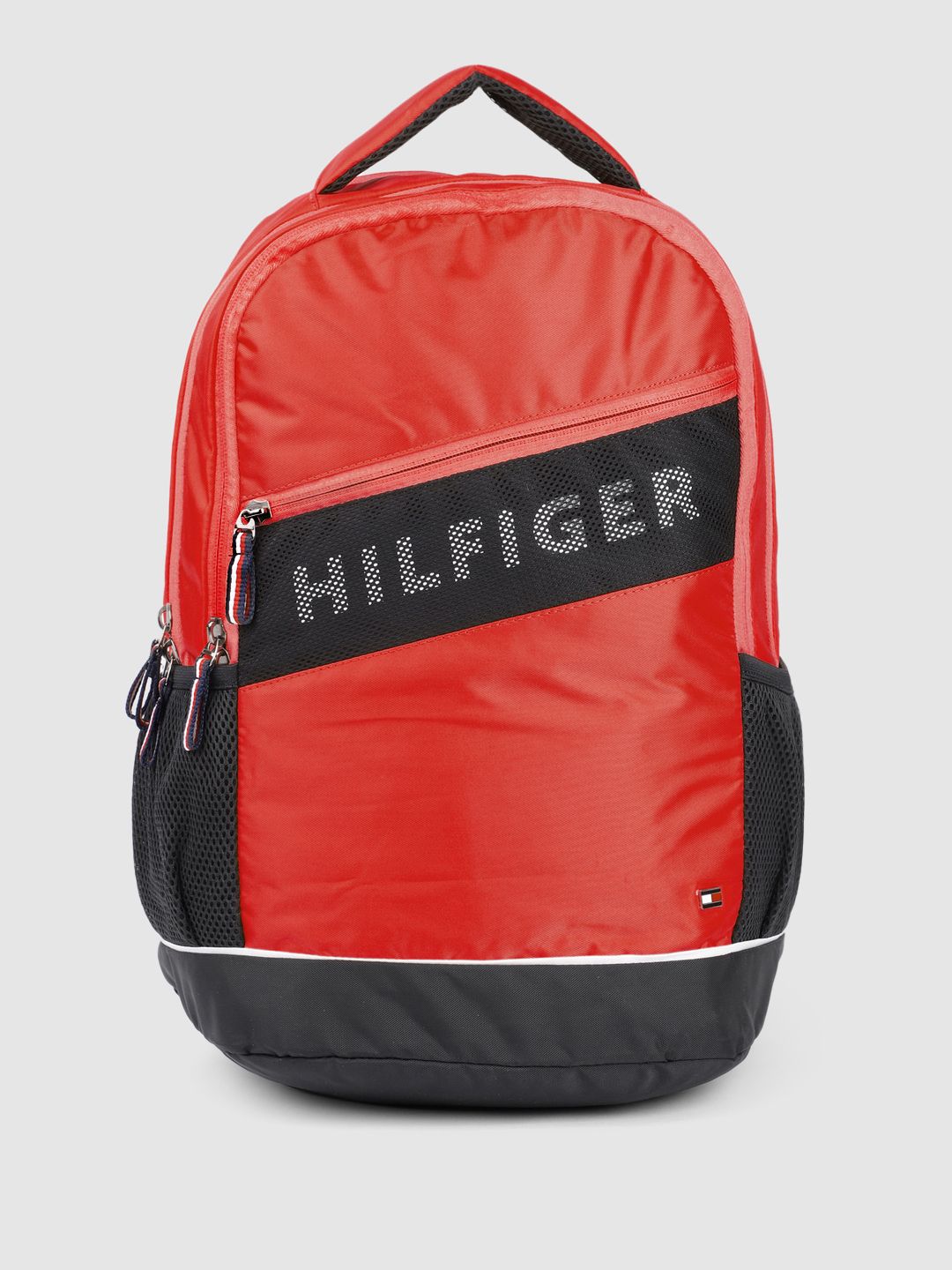 Tommy Hilfiger Unisex Brand Logo Print & Contrast Detail Large Backpack With Rain Cover-picture-11