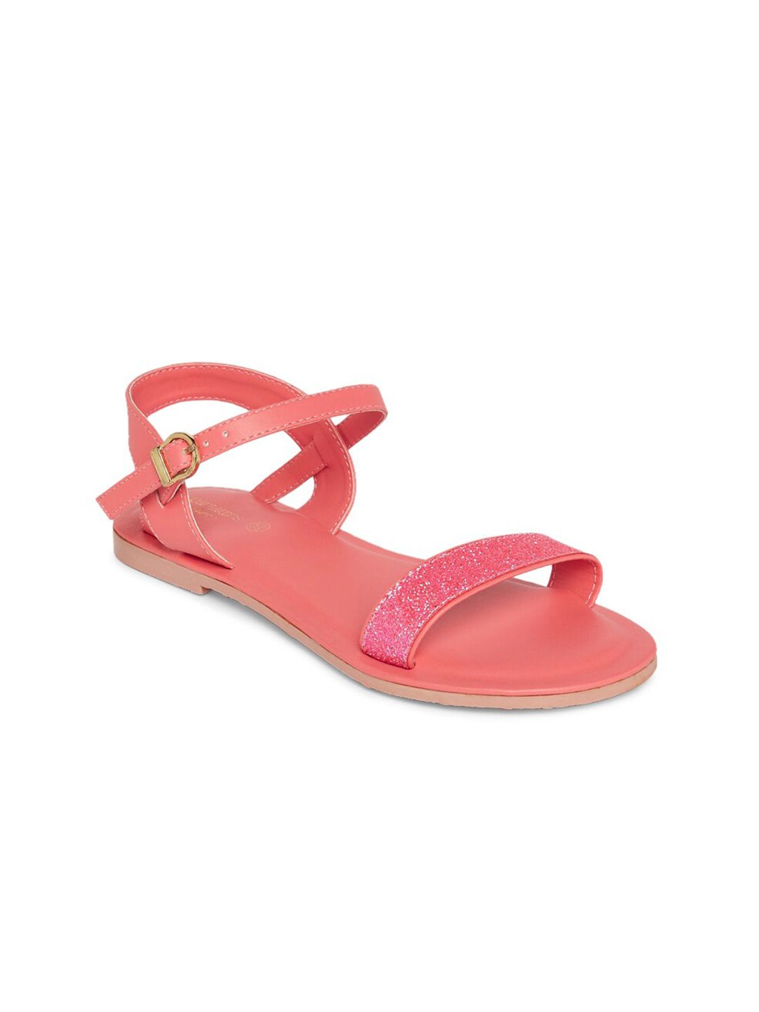 Pantaloons Junior Girls Coral Solid Open Toe Flats-picture-43