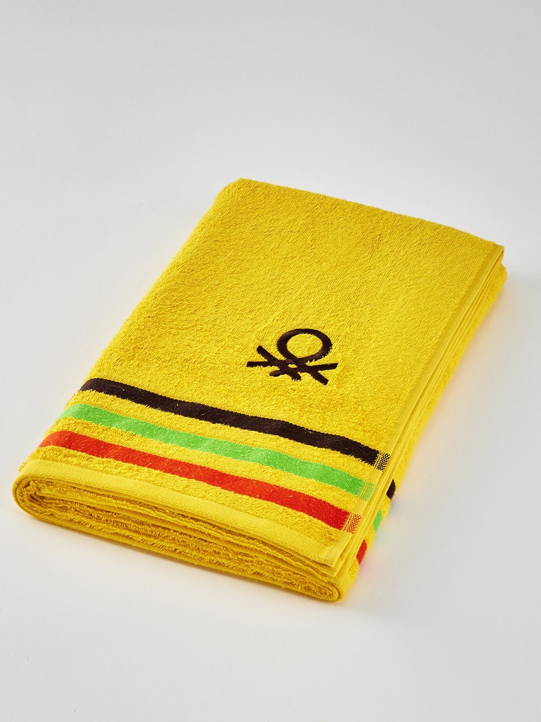 United Colors of Benetton Yellow Rainbow Cotton Bath Towel-image-28