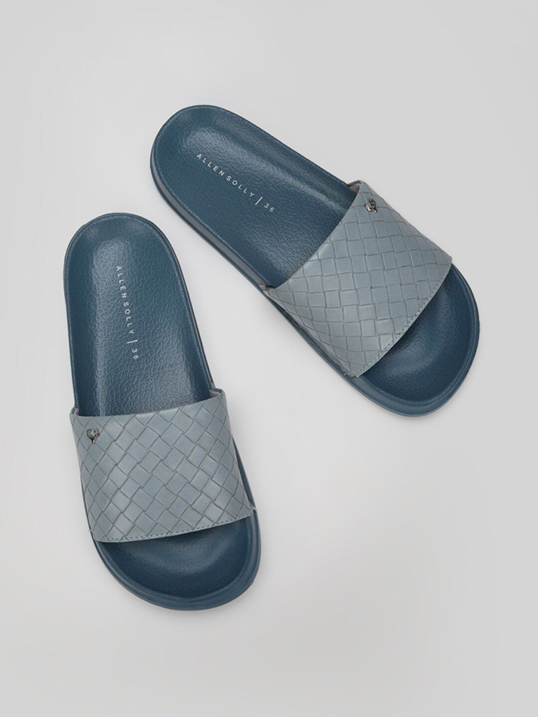 Buy Allen Solly Allen Solly Woman Women Blue Self Design Sliders