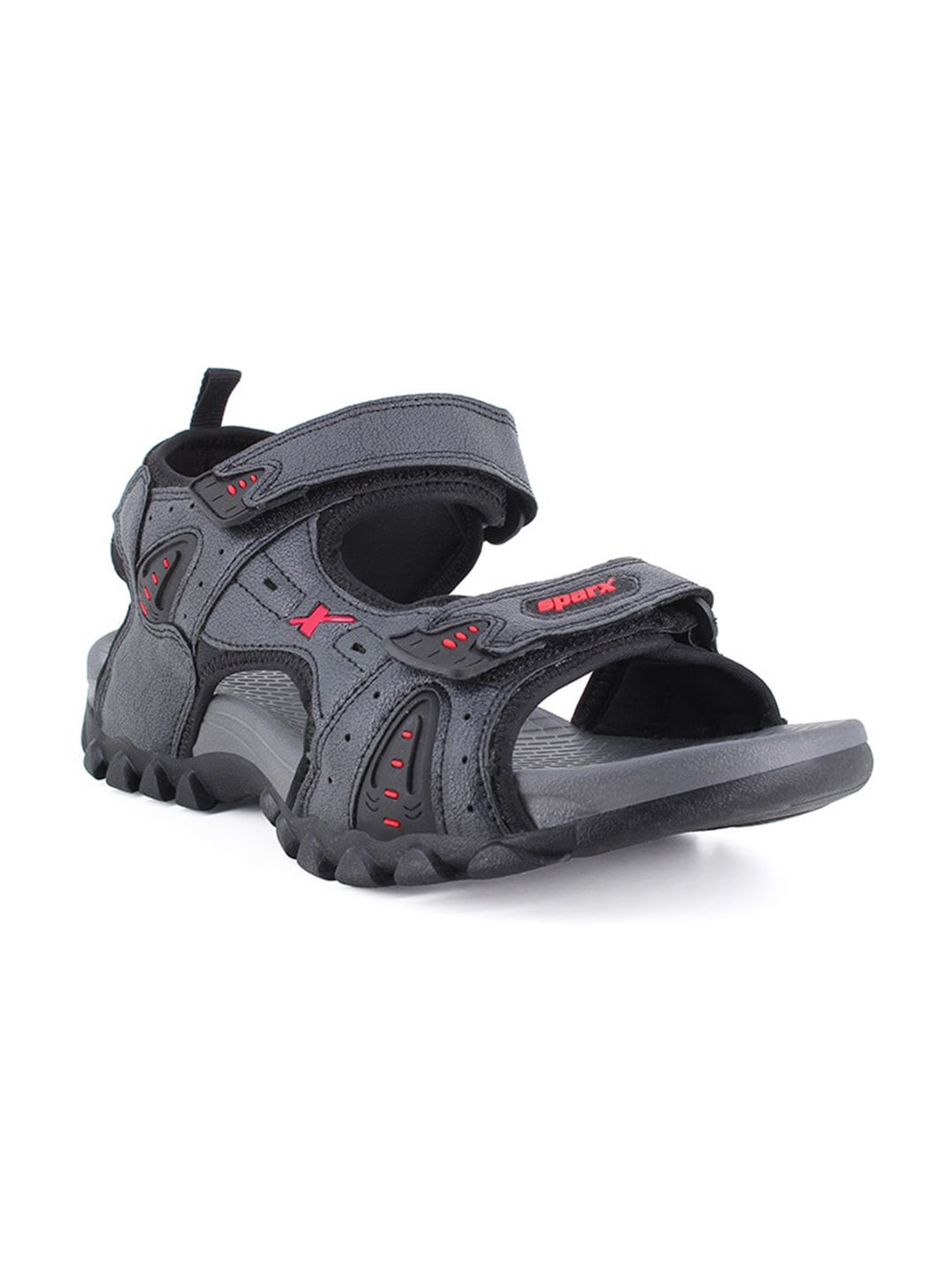 Sparx Men Black Red Solid Sports Sandals Price History