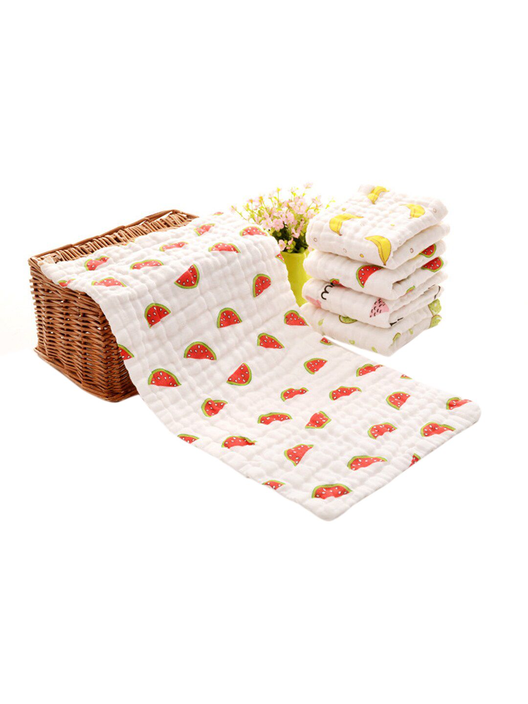 Moms Home Unisex Kids Pack Of 5 Cotton Bath Towels-picture-43