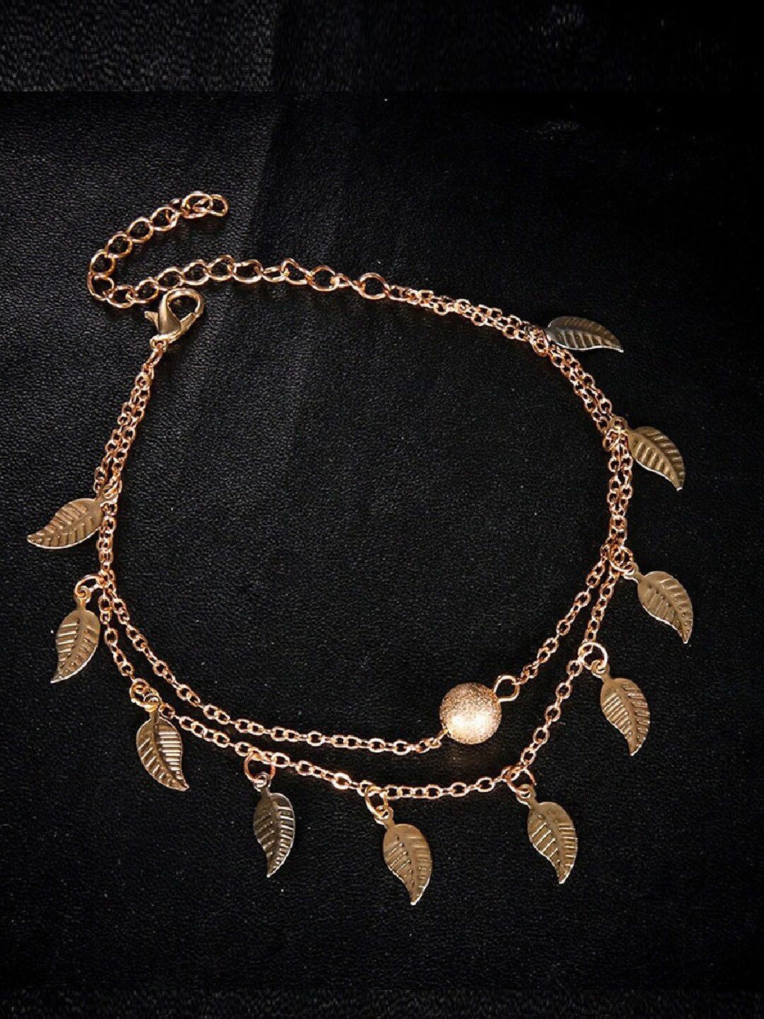 OOMPH Women Gold-Toned Artificial Beads and Stones Anklet-picture-29