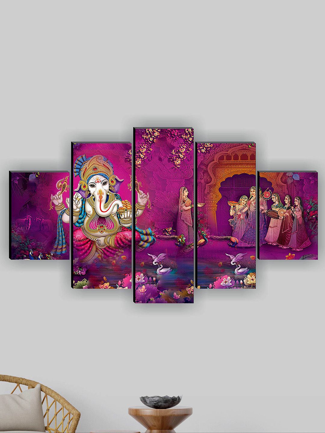 SAF Pink 5 Pieces Religious Painting Wall Arts-picture-11