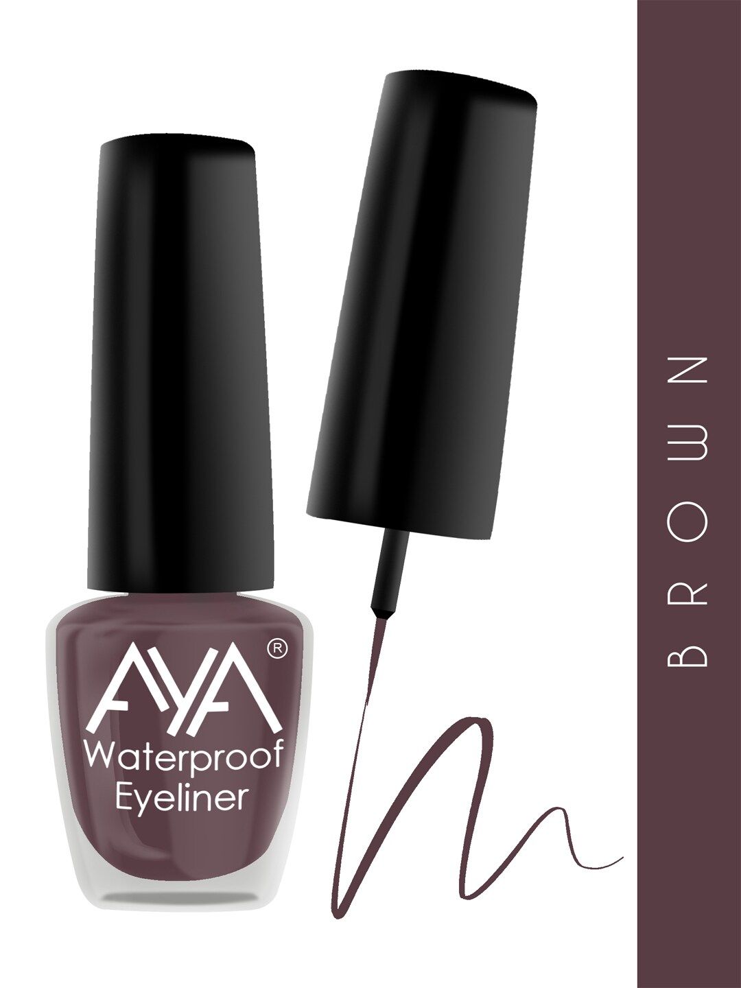 AYA Long Lasting 24 Hrs & Waterproof Liquid Eyeliner 5ml - Brown-image-43