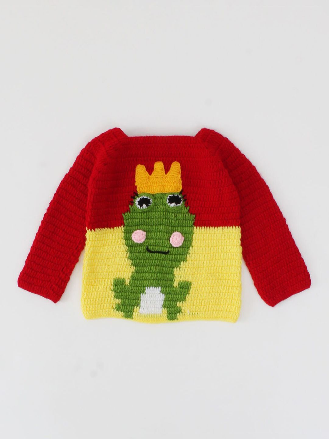 Woonie Unisex Kids Red & Green Pullover-picture-49