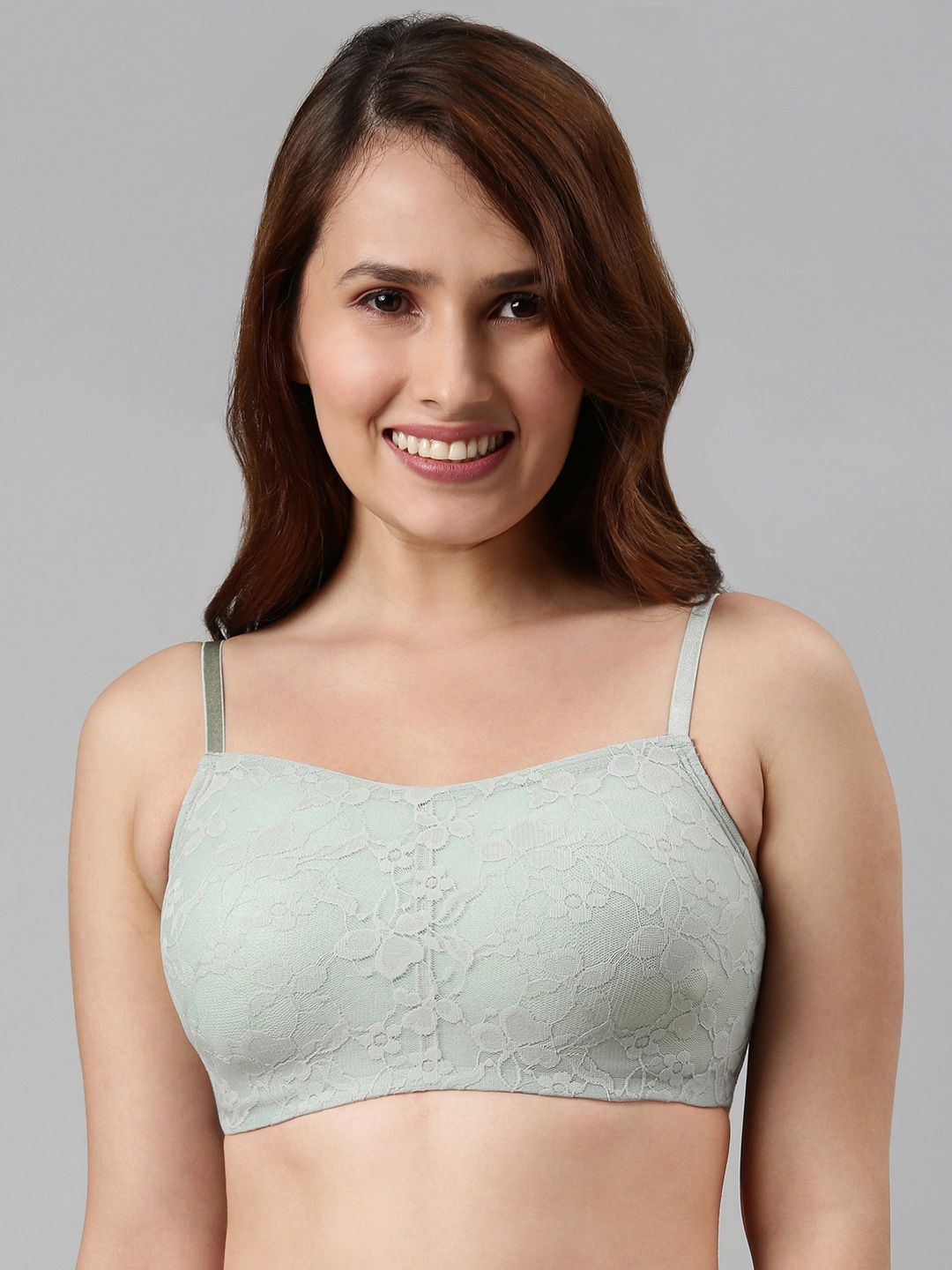 Enamor Non Padded Non-Wired Full Coverage Back Styling with Lace Detailing Bralette