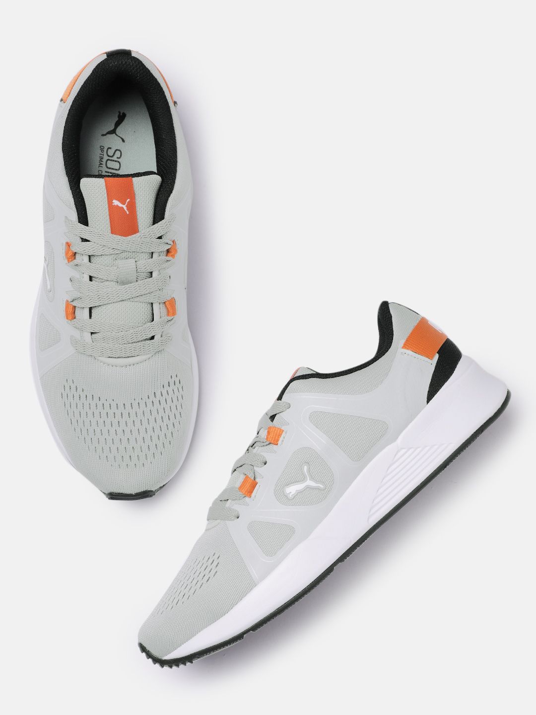 Puma Men Grey & White Pacer Pro Reload Sneakers - Price History