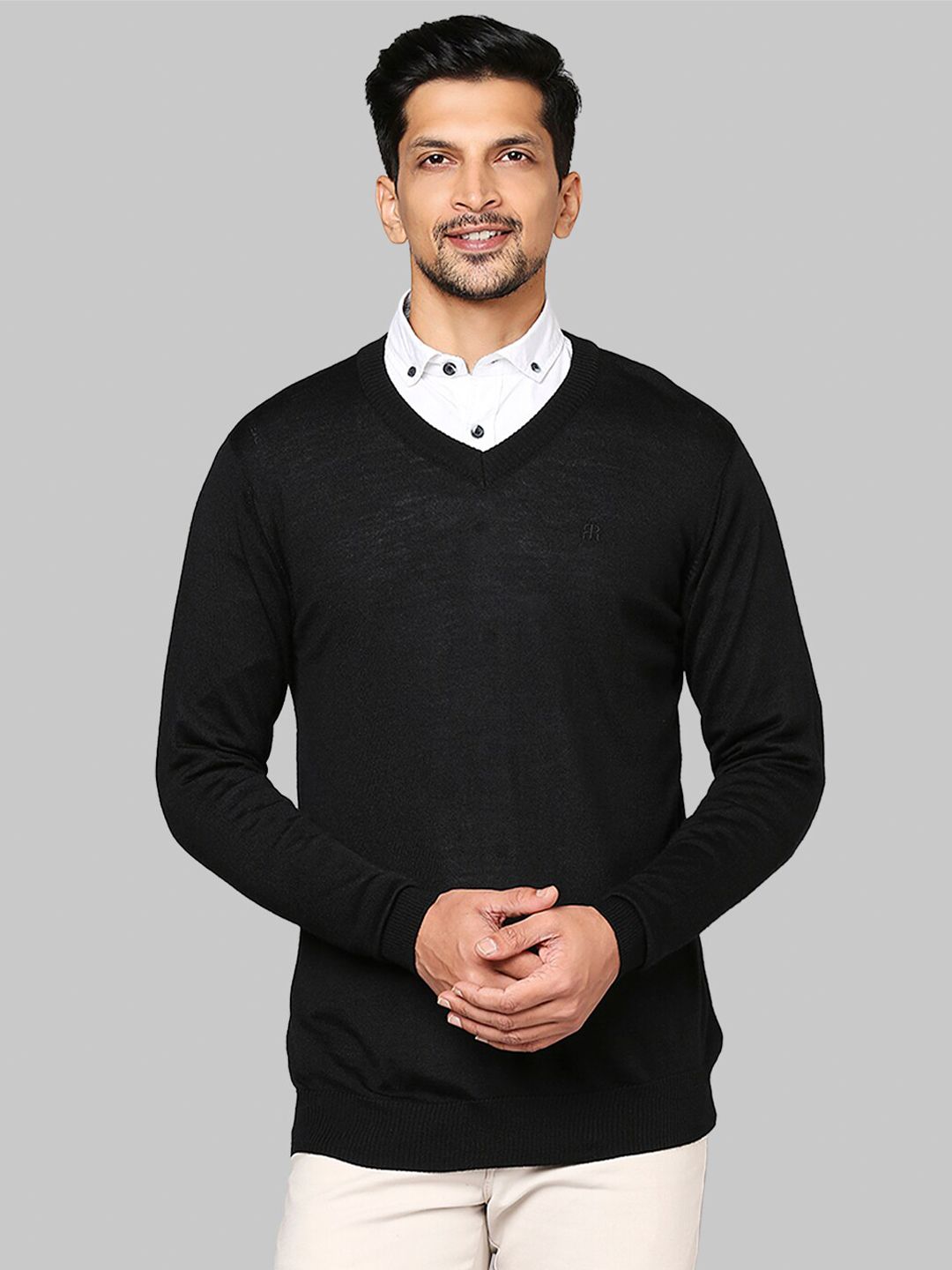 Raymond Men Black Pullover Sweater-picture-22