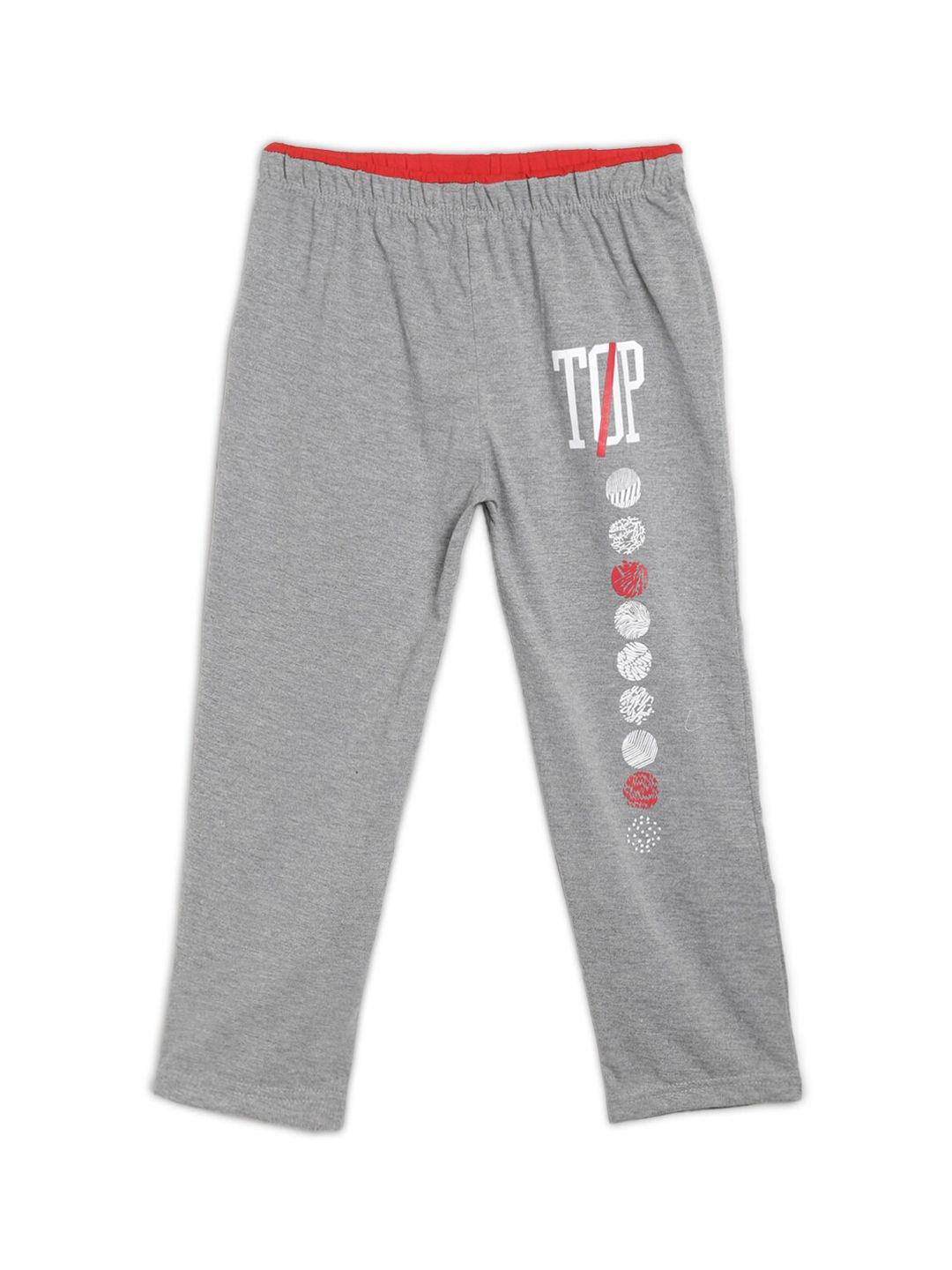 SWEET ANGEL Boys Grey Melange Printed Cotton Track Pant-picture-34