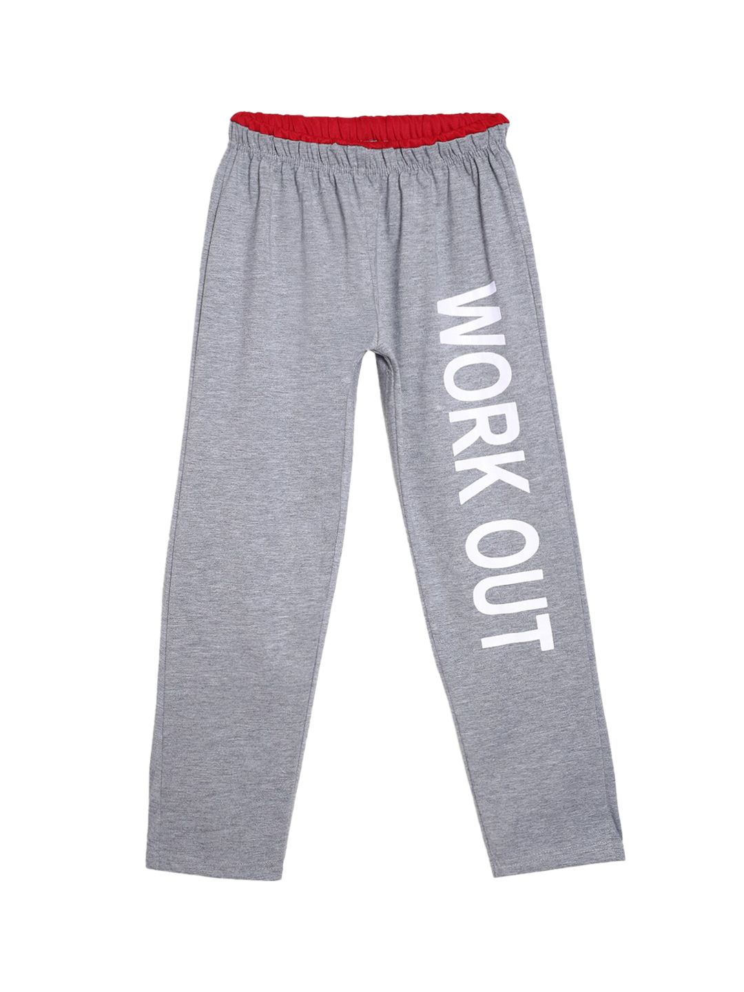 SWEET ANGEL Boys Grey Melange Printed Typography Cotton Track Pant-picture-33