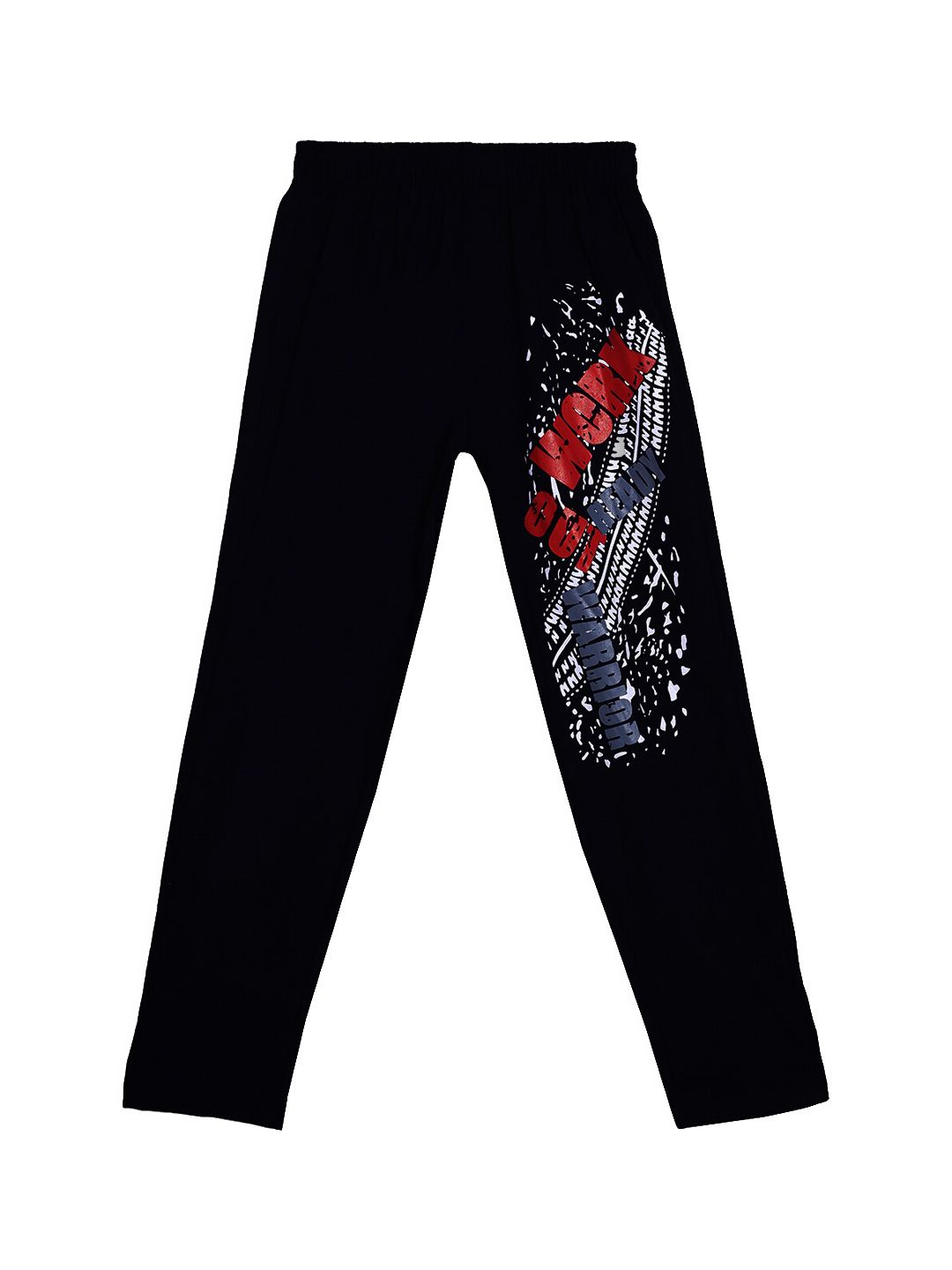 SWEET ANGEL Boys Black Printed Relaxed Fit Cotton Track Pants-picture-49