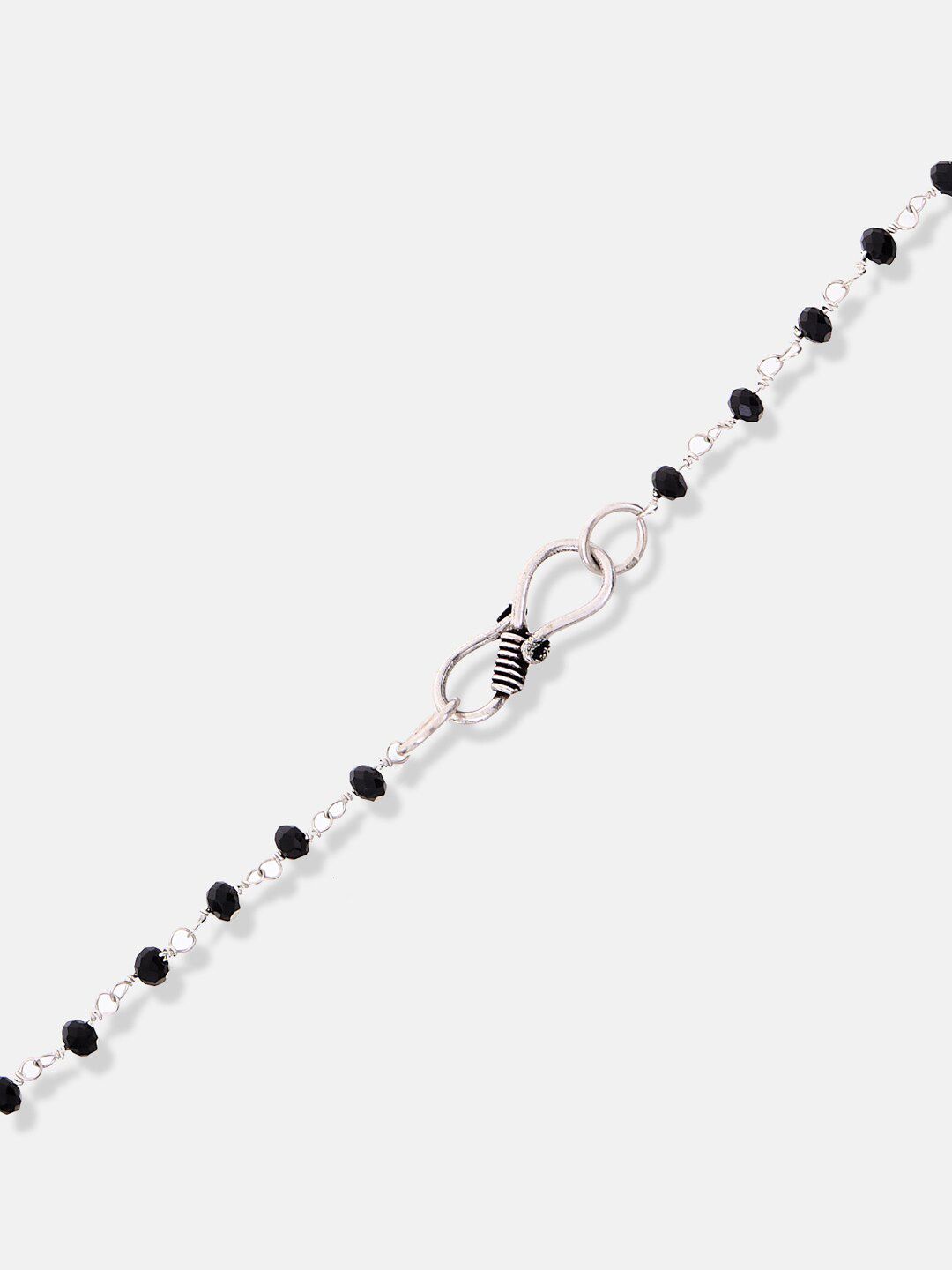 ATIBELLE Silver-Toned & Blue German Silver Silver-Plated Handcrafted Necklace