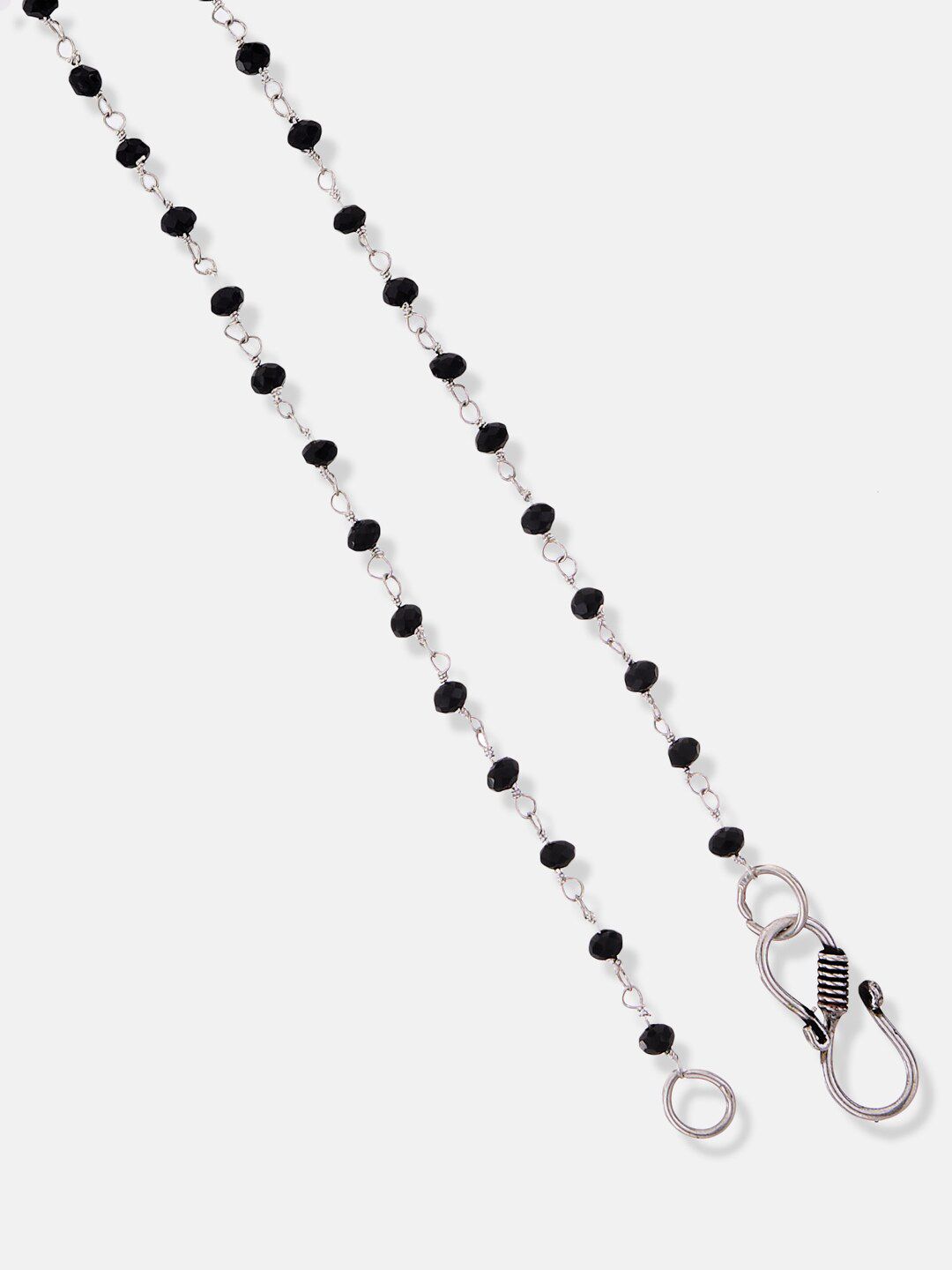 ATIBELLE Silver-Toned & Blue German Silver Silver-Plated Handcrafted Necklace