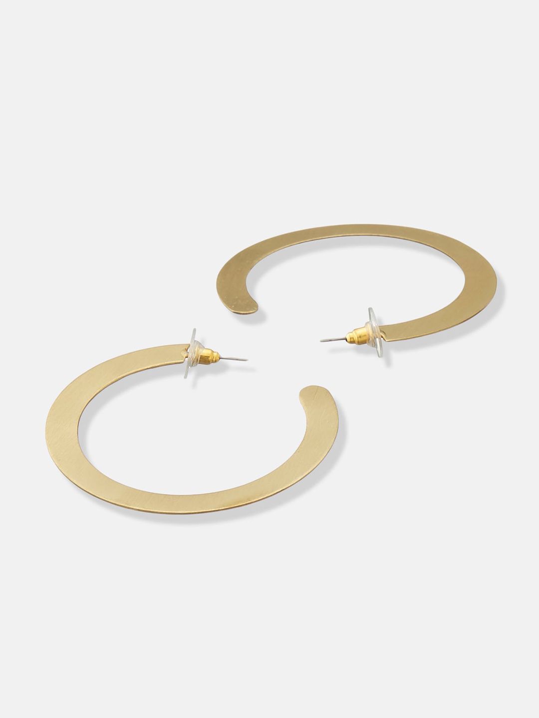 ATIBELLE Gold-Toned Circular Hoop Earrings