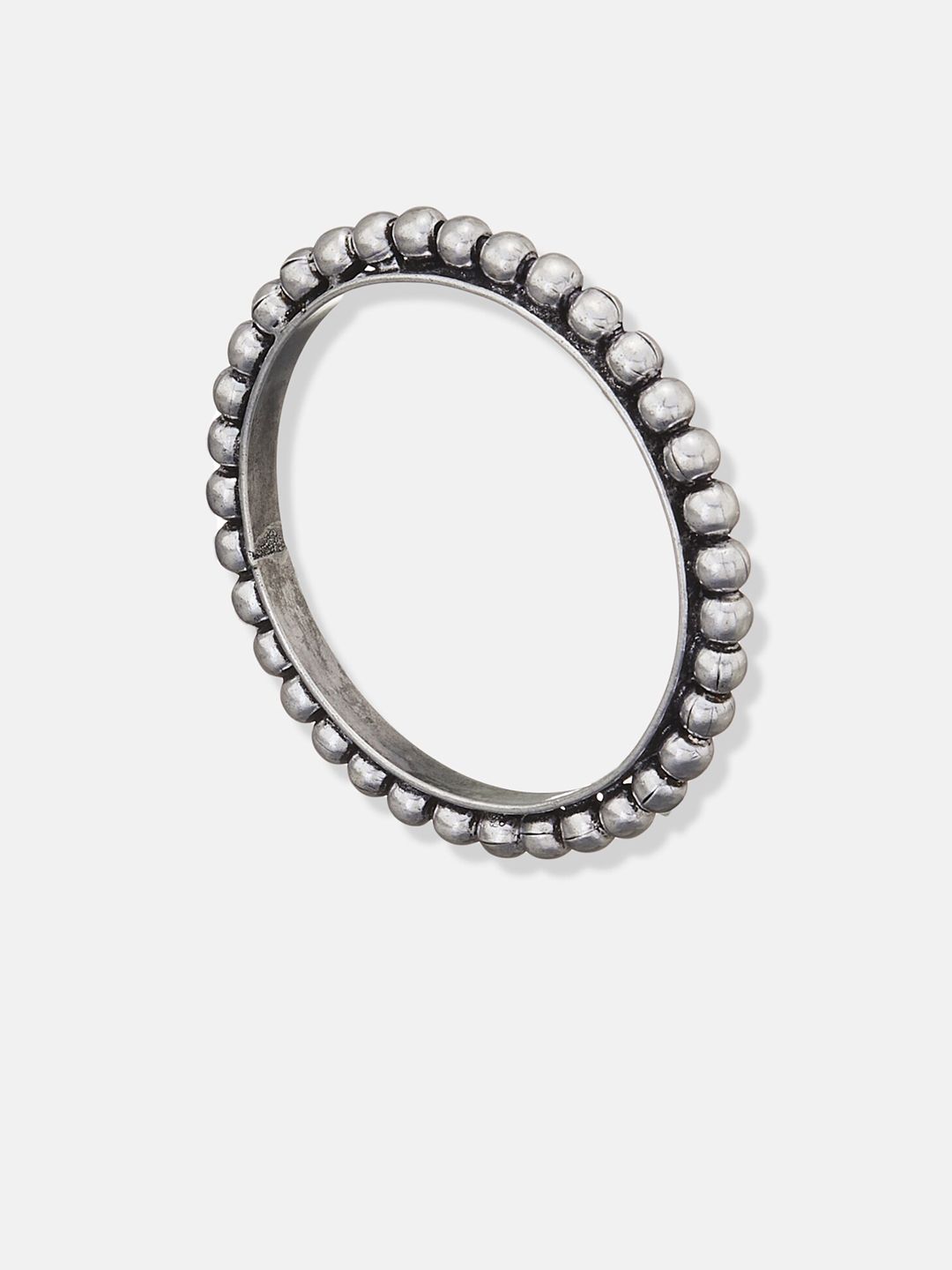 ATIBELLE Set Of 14 Silver-Plated & Toned Oxidised Bangles