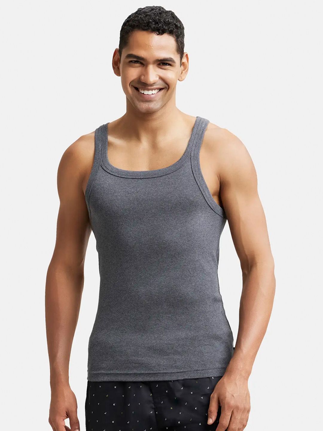 Jockey Super Combed Cotton Rib Square Neckline Gym Vest US26-0105-picture-39