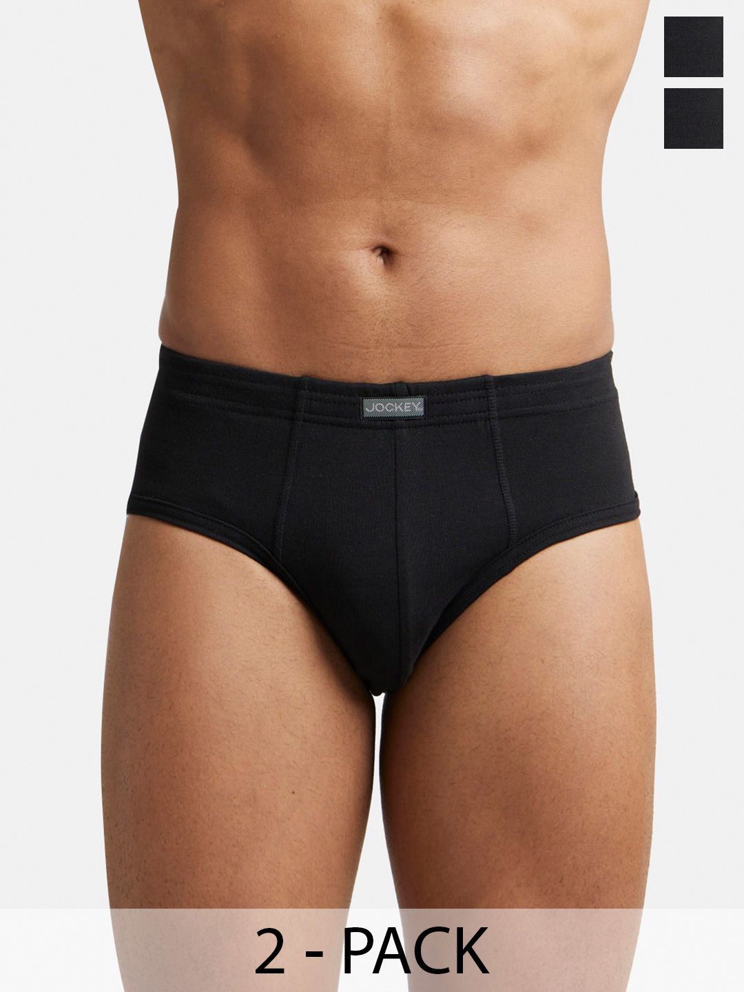 Jockey Men Pack Of 2 Super Combed Cotton Rib Stay Fresh Properties Briefs  1009-0205-image-2
