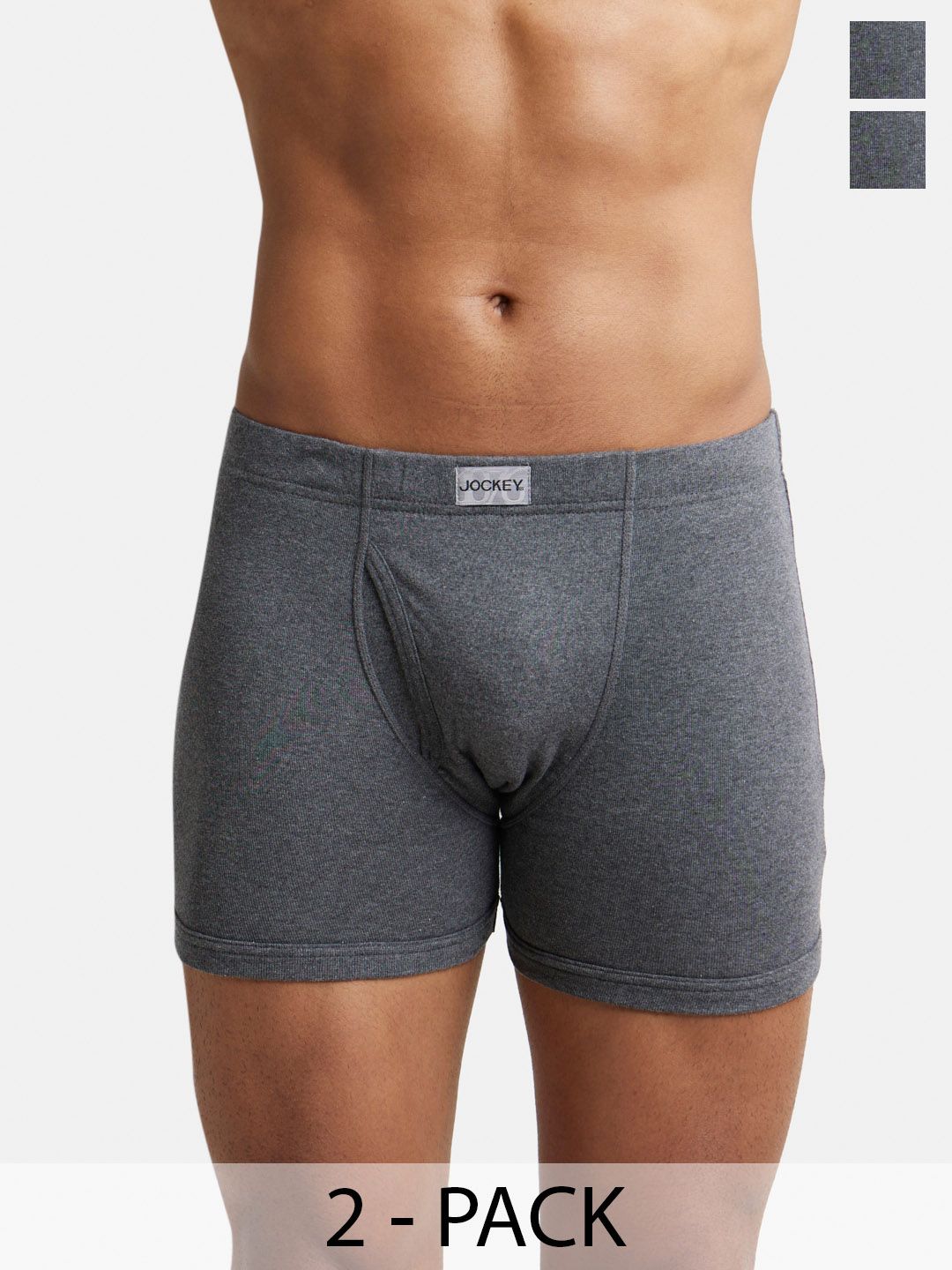 Jockey Men Pack of 2 Charcoal Grey Boxer Briefs 8008-0205-picture-56