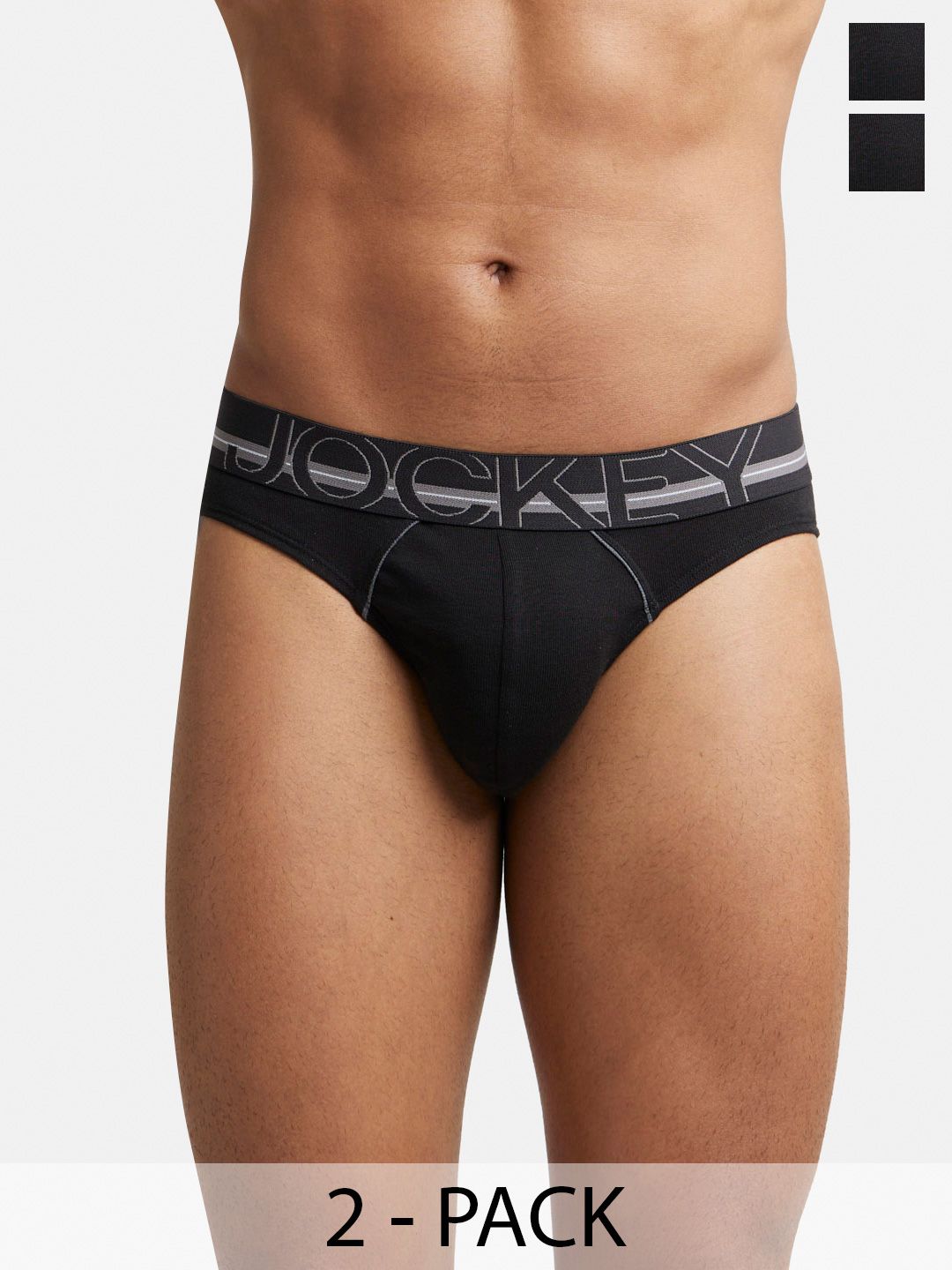 Jockey Men Pack of 2 Black Briefs US17-image-8