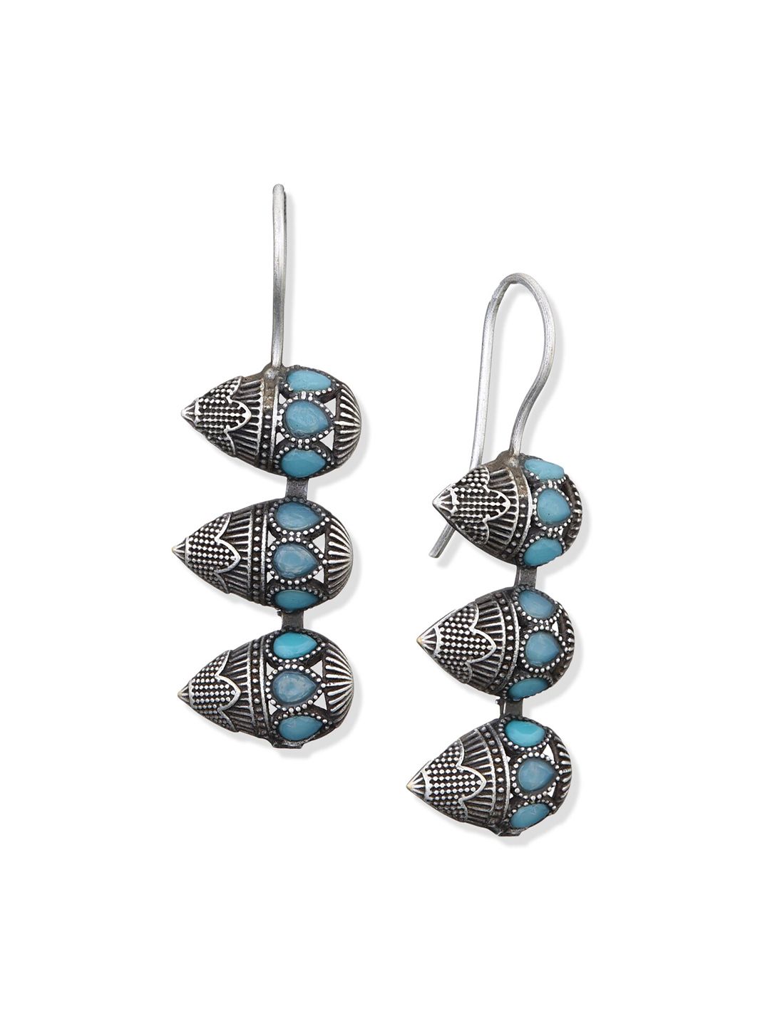ATIBELLE Silver-Plated Contemporary Drop earrings
