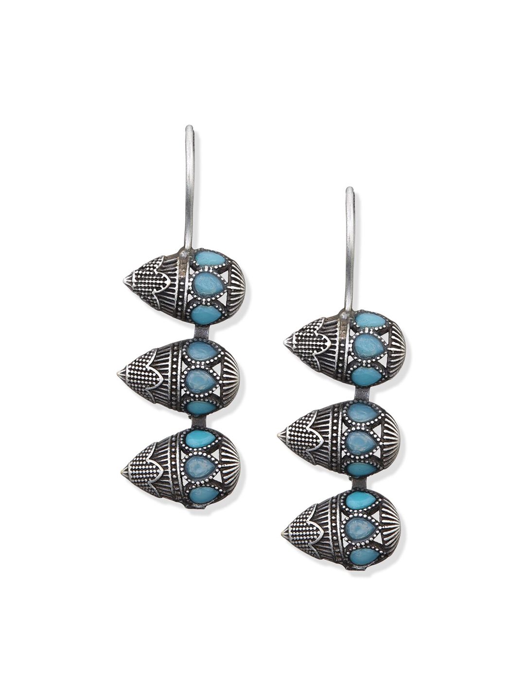 ATIBELLE Silver-Plated Contemporary Drop earrings