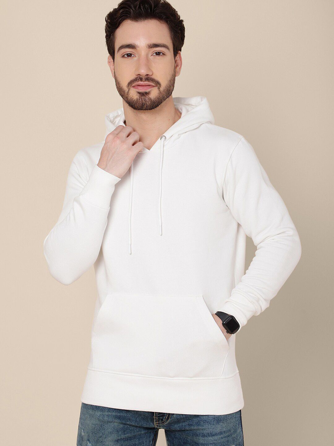 Free Authority Men Off White Hooded Sweatshirt-picture-21