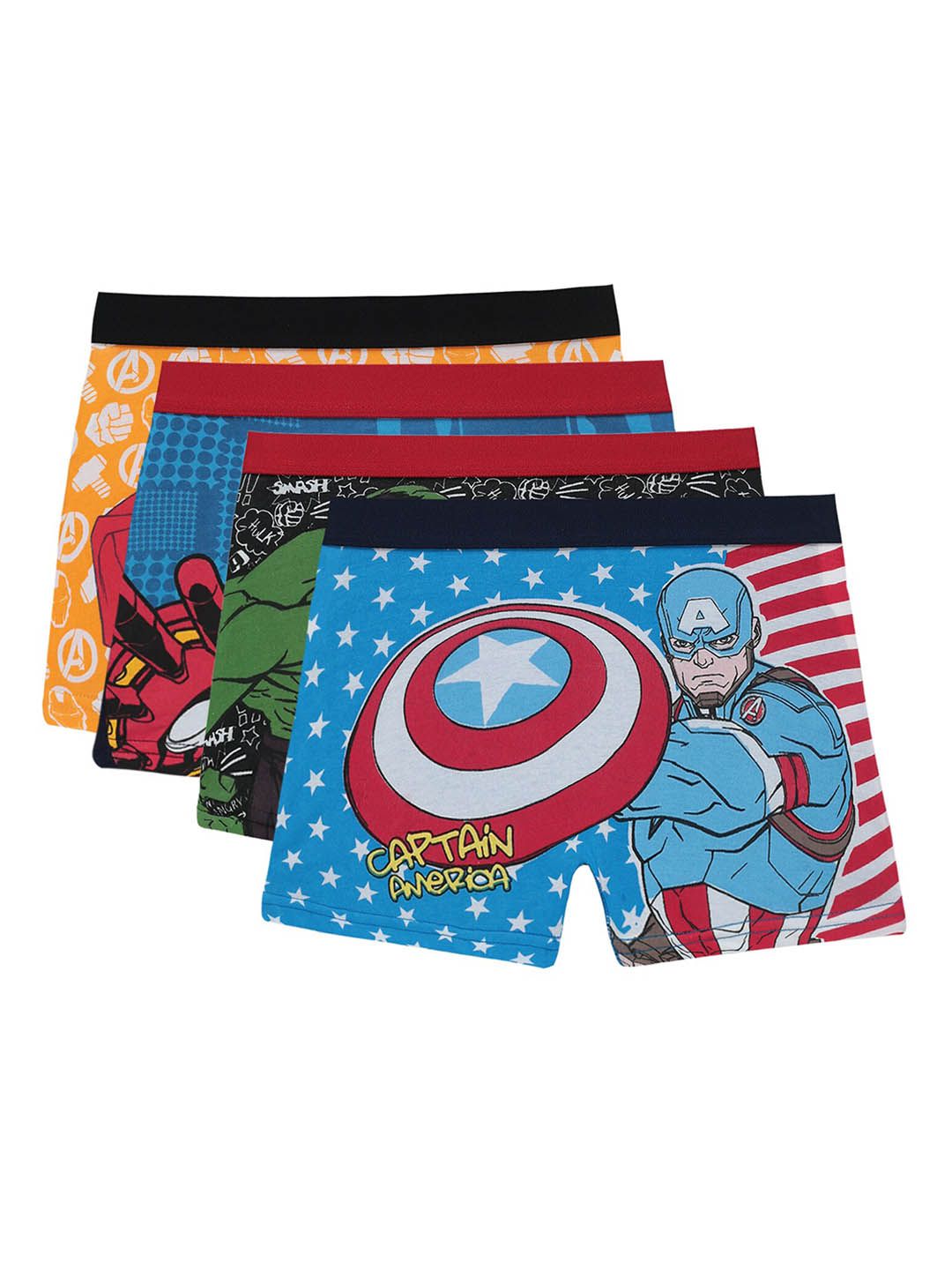 Bodycare Kids Boys Pack Of 4 Avengers Printed Cotton Trunk-picture-17