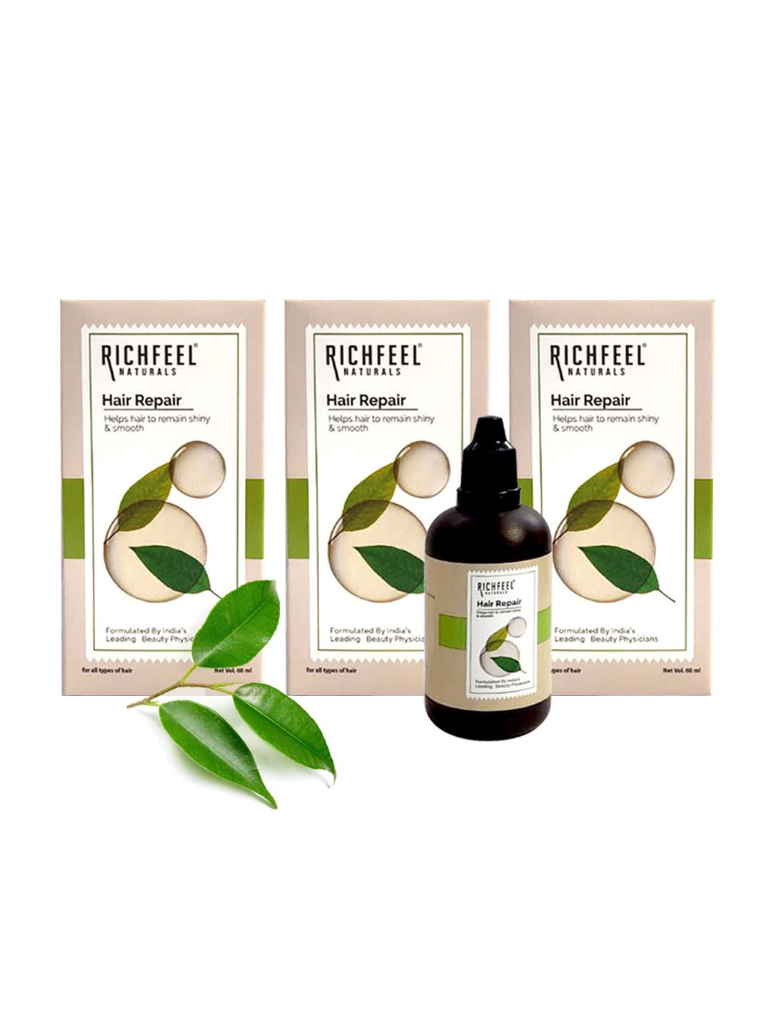 Richfeel Set of 3 Hair Repair Serum for Shiny & Smooth Hair - 60 ml each-picture-16