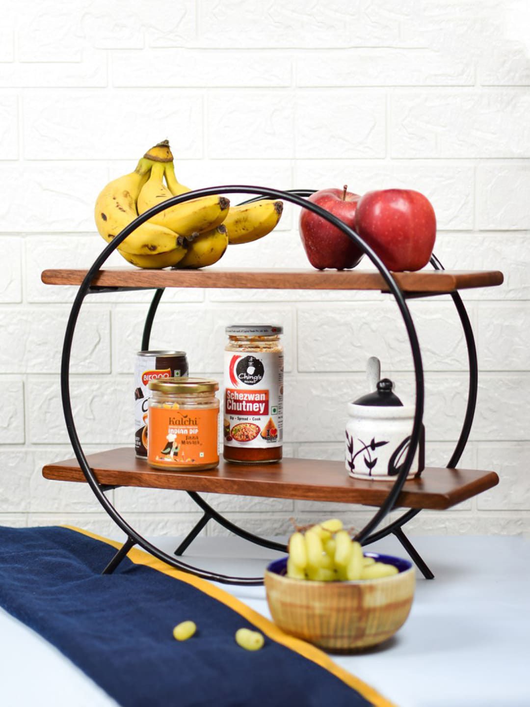 BRICK BROWN Brown Solid Circular Organizer-picture-25
