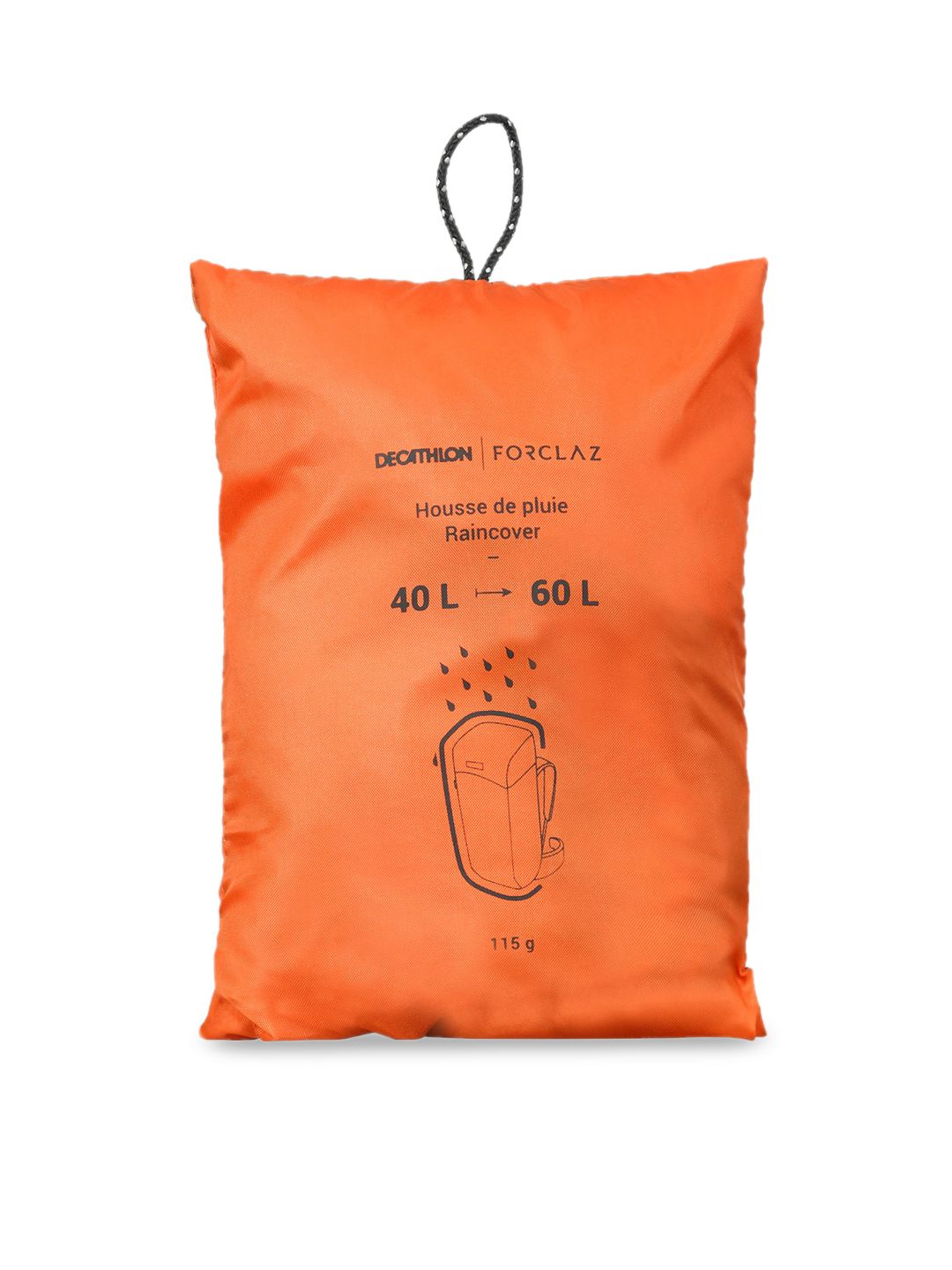 FORCLAZ By Decathlon Orange Trekking Basic Rain Cover for Backpack - 40/60L-picture-12